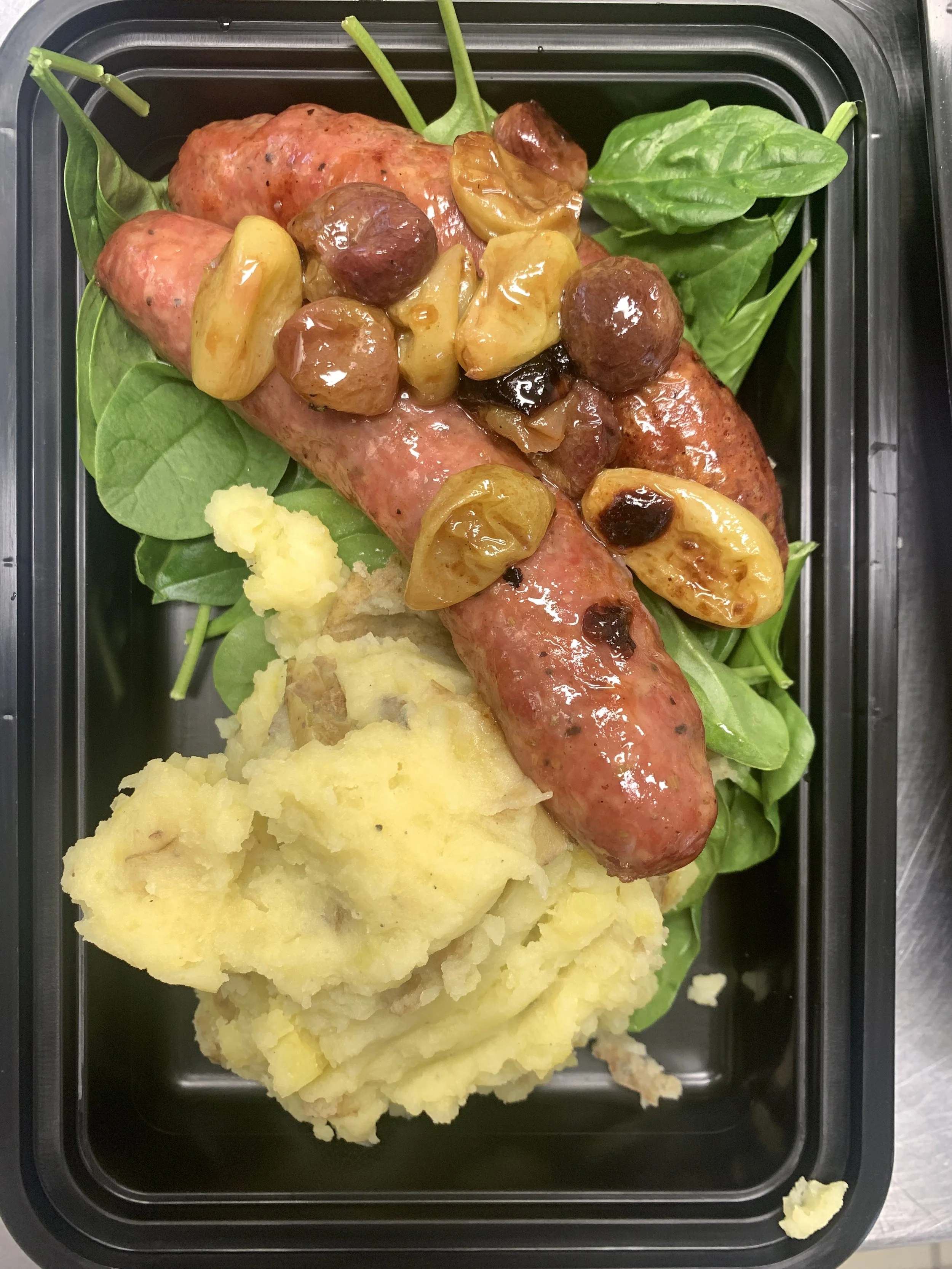 Roasted Sausage and Grapes