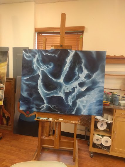 Caribbean Wake by Teagan Corrigan 2017
Oil Painting on Canvas 36" x 48" x 1.5"