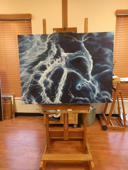 Caribbean Wake by Teagan Corrigan 2017
Oil Painting on Canvas 36" x 48" x 1.5"