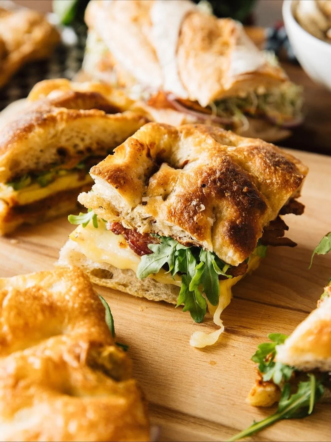 breakfast sando 🥓🍳
⠀⠀⠀⠀⠀⠀⠀⠀⠀
avocado, bacon, egg, pepper jack, arugula, and chipotle aioli served on @blackhatbreads focaccia
⠀⠀⠀⠀⠀⠀⠀⠀⠀
we&rsquo;ve been extremely proud to partner with black hat and offer it&rsquo;s perfect focaccia - golden, chewy