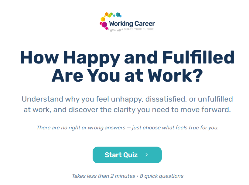 Happy and fulfilled at work