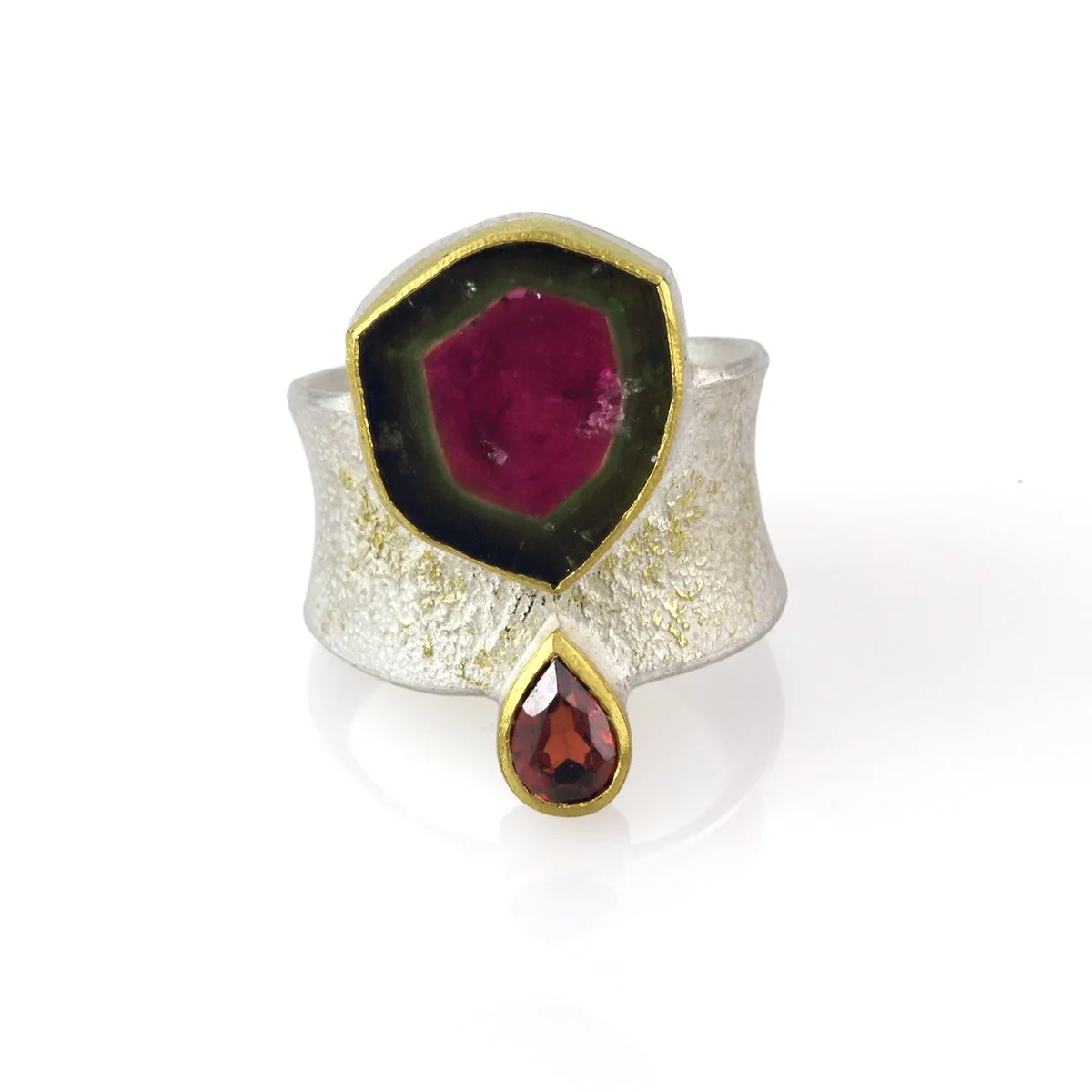 Watermelon Tourmaline ring