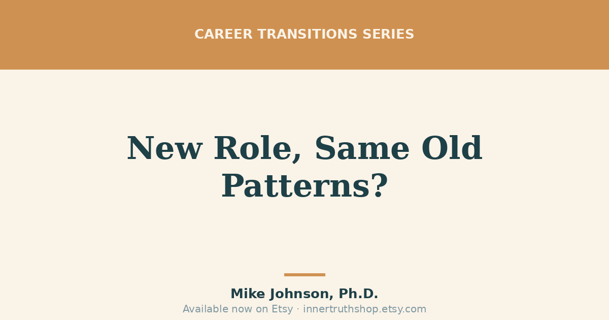 New Title, Same Old Habits? How to Actually Start Fresh After a Career Change