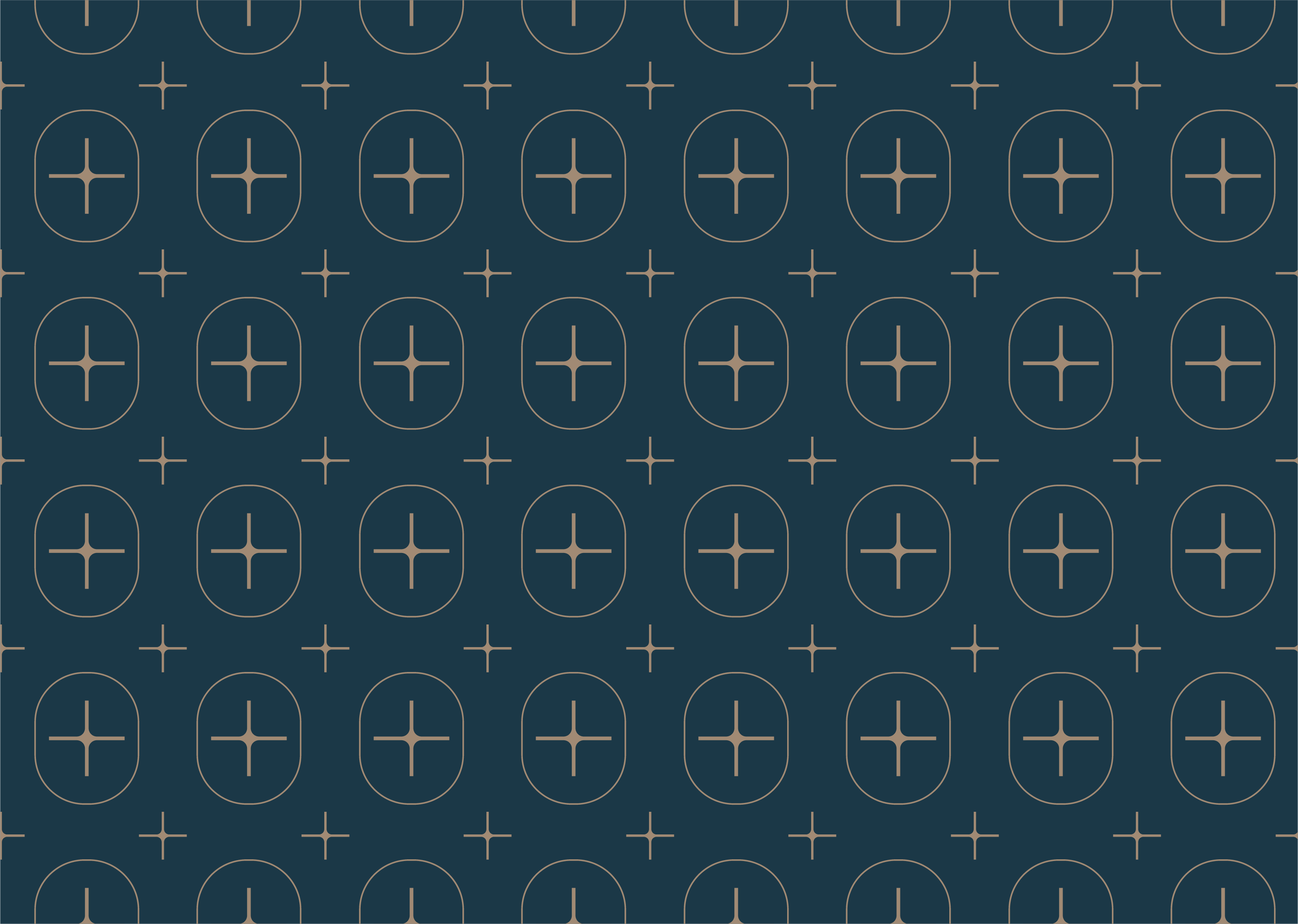A repeating pattern of plus signs within ovals and small plus signs outside the ovals on a dark background.