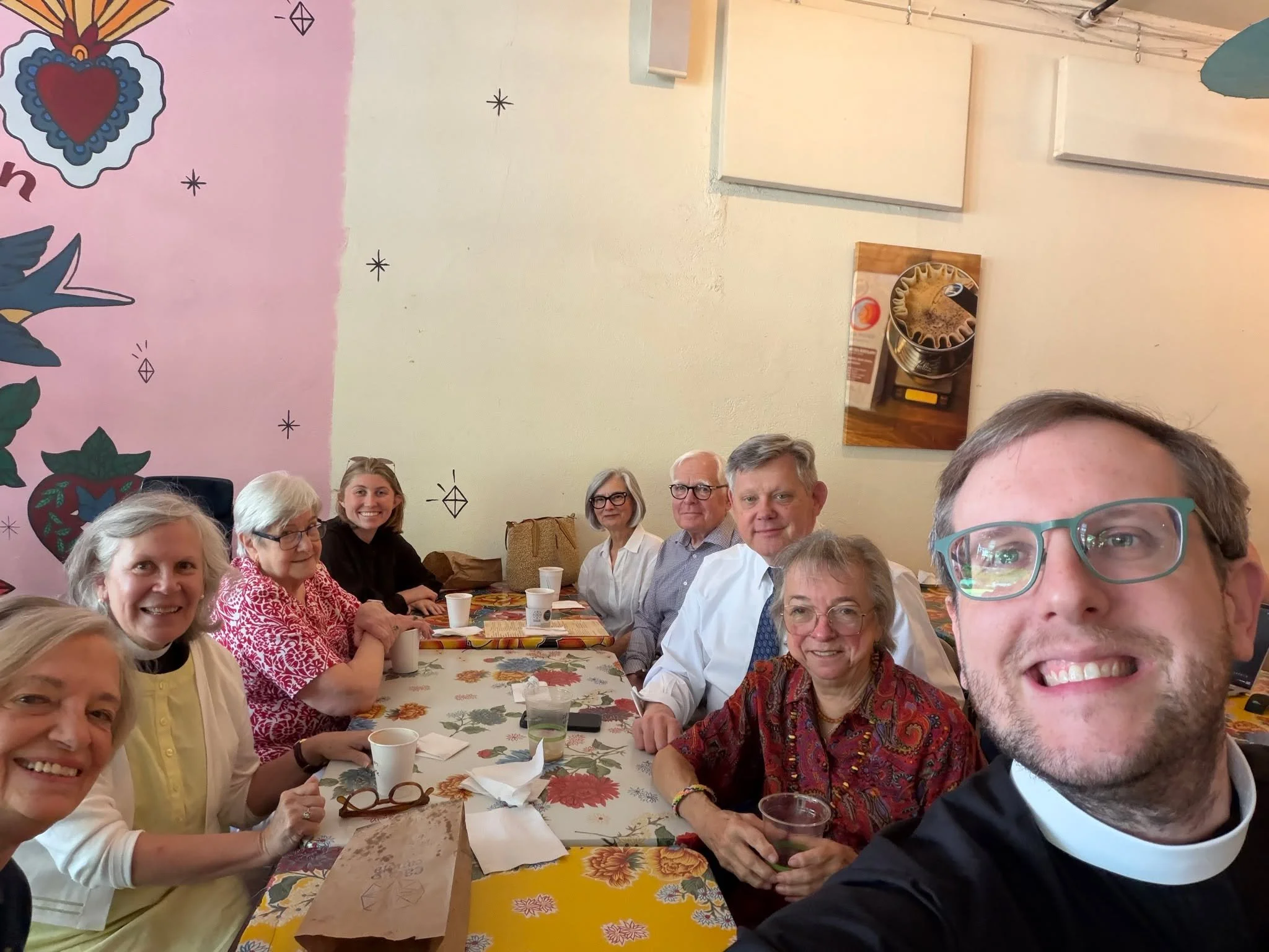 Scene from today's Speakin' with the Deacons event at Cocoa Cinnamon Lakewood!