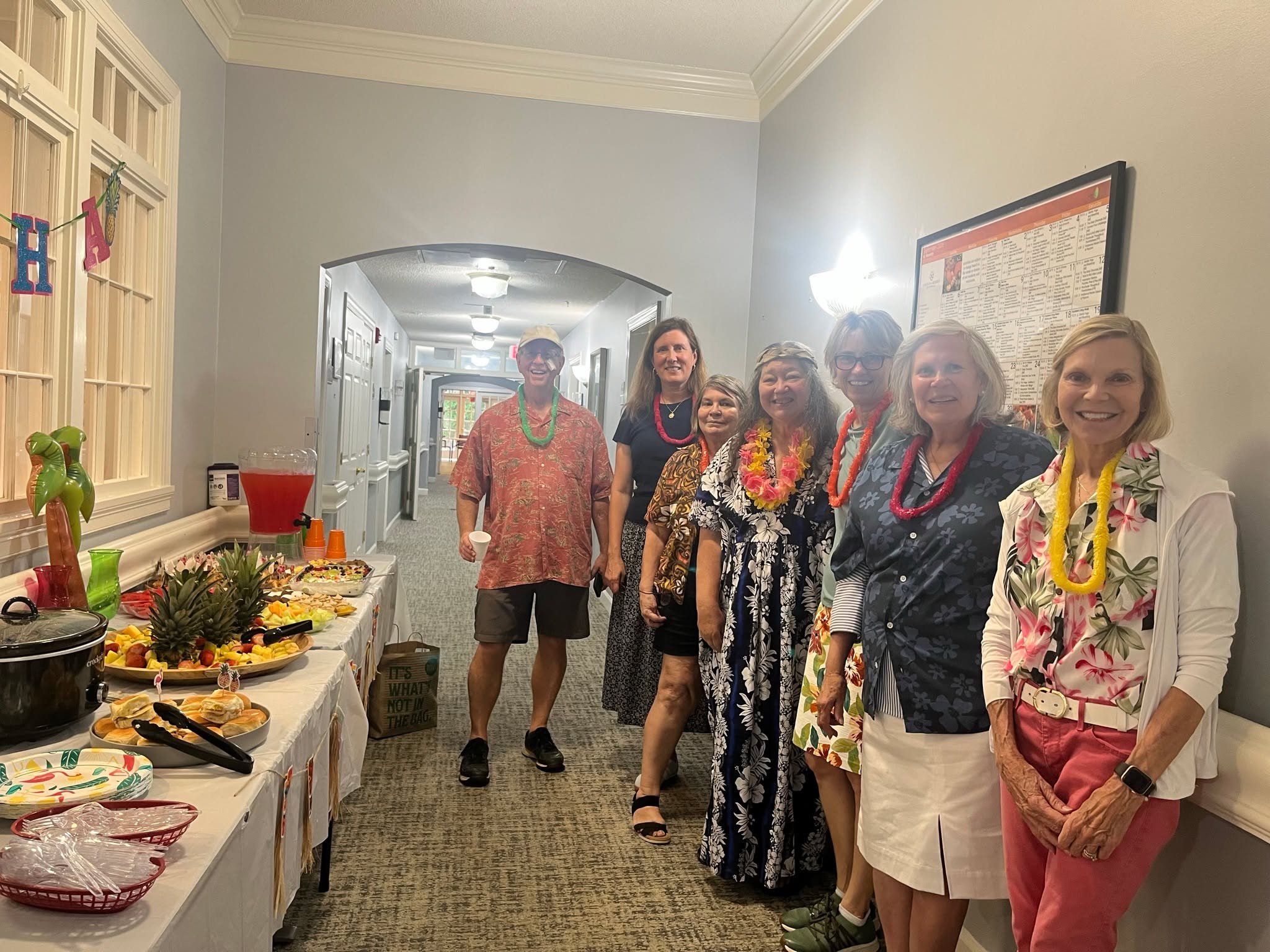 Scenes from the Luau at the Carolina Reserve. St. Stephen's parishioners and staff helped with the party.