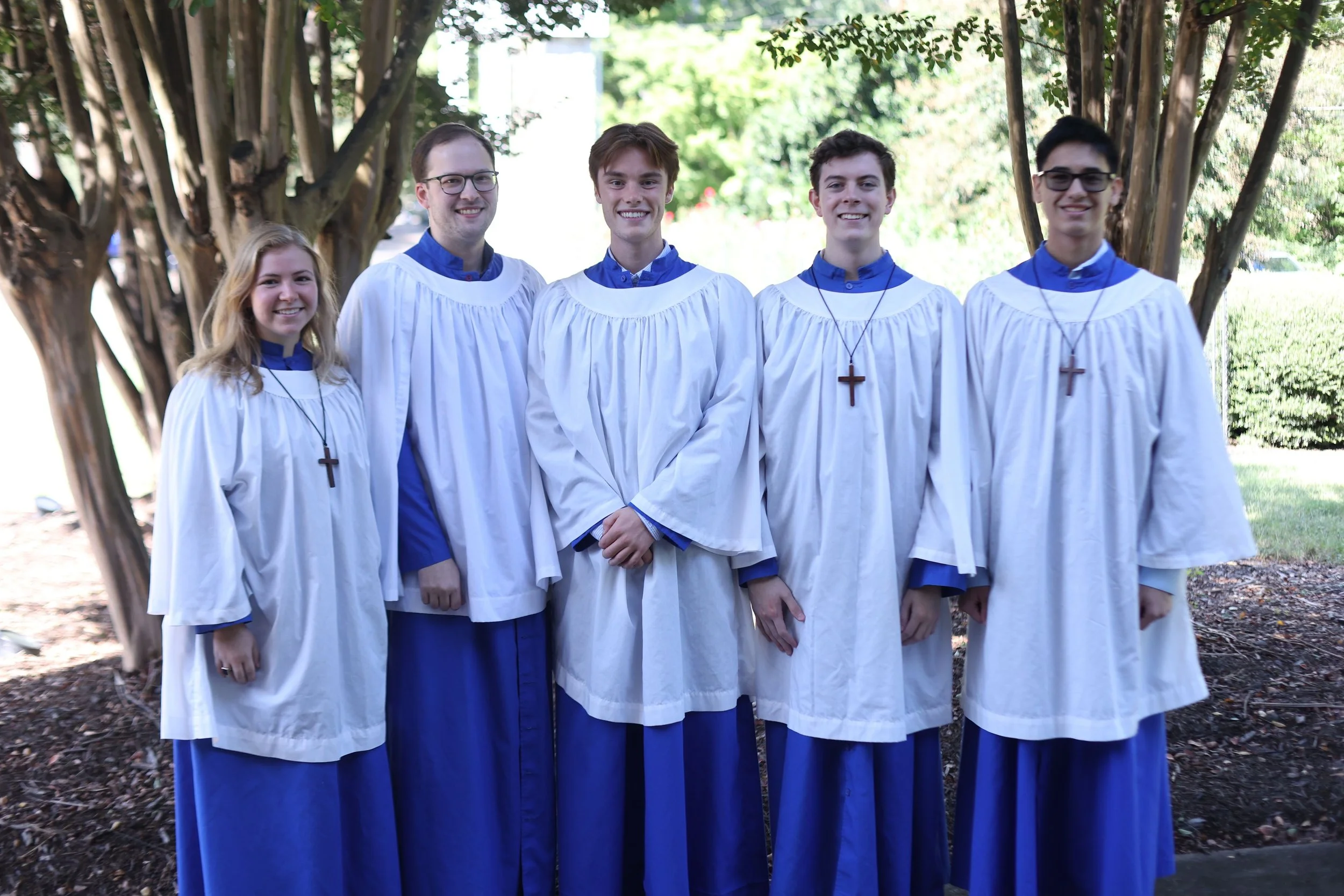 We are pleased to welcome our 2026-2027 Kenan Choral Scholars!

O God, whom saints and angels delight to worship in heaven: Be ever present with your servants who seek through art and music to perfect the praises offered by your people on earth; and 