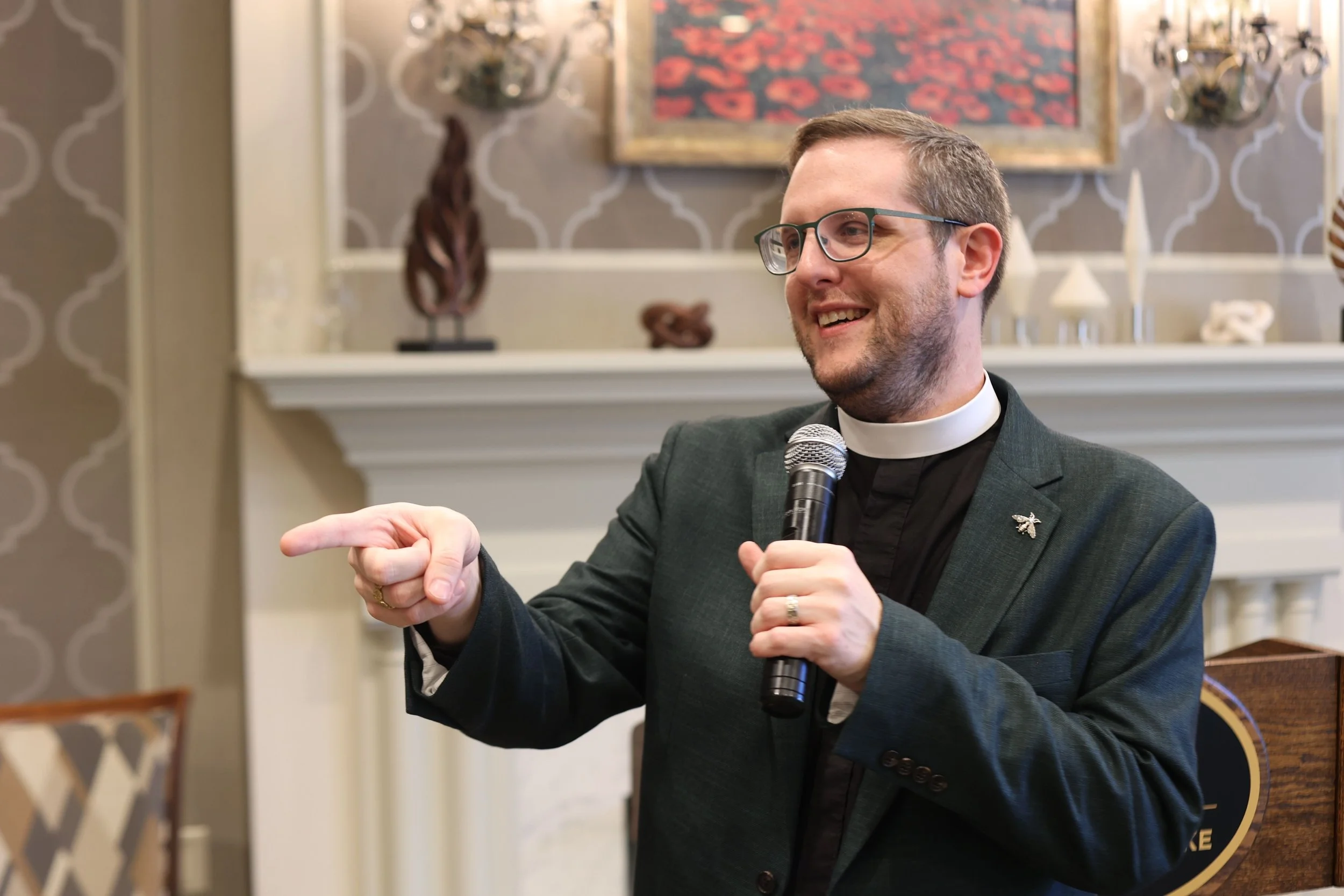 Scenes from Wednesday's The Forest at Duke Supper Club! Deacon Jeremy delivered a lecture on the origins of the 1789 Book of Common Prayer.