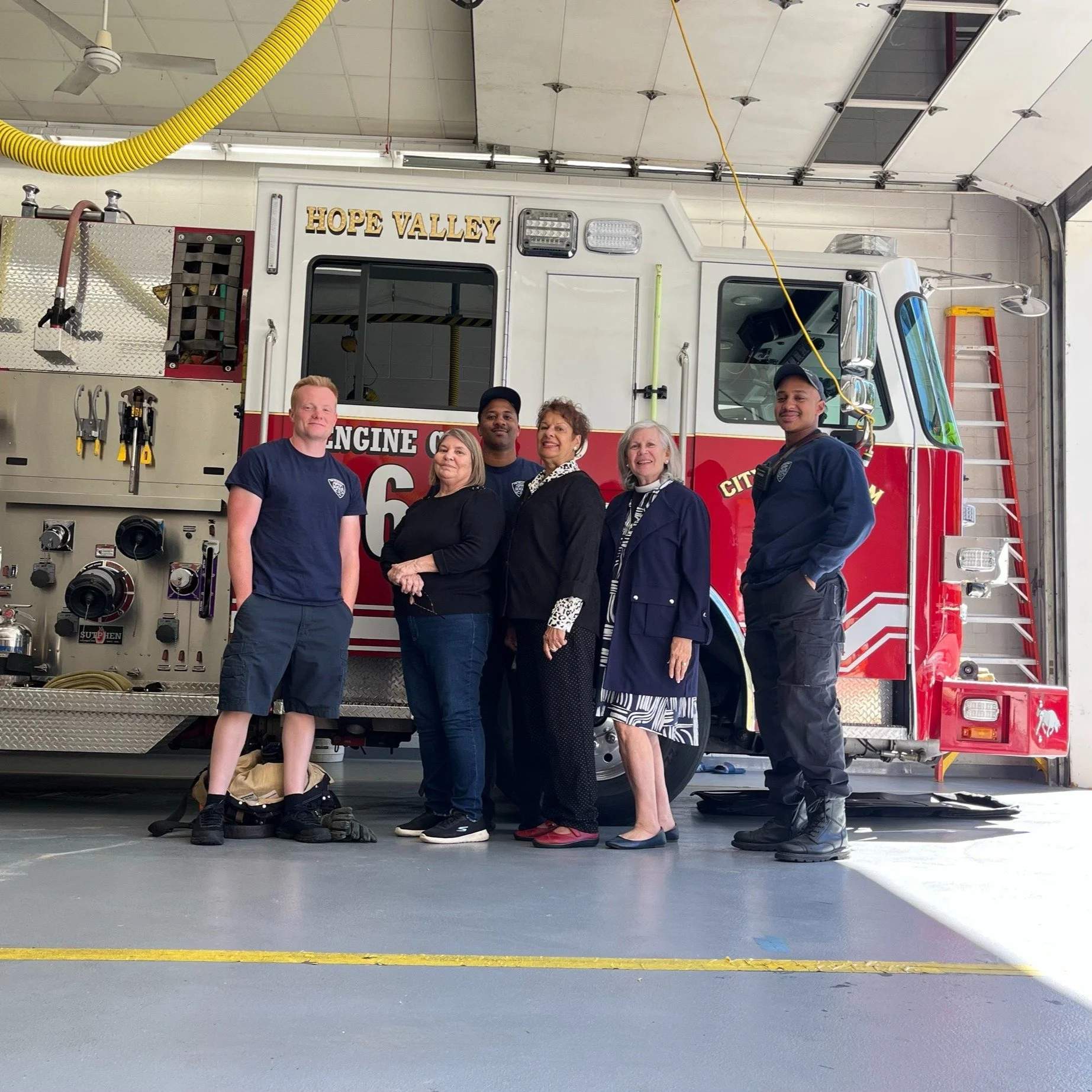 Members of the Mission and Outreach committee delivered goodies to our neighborhood fire station!