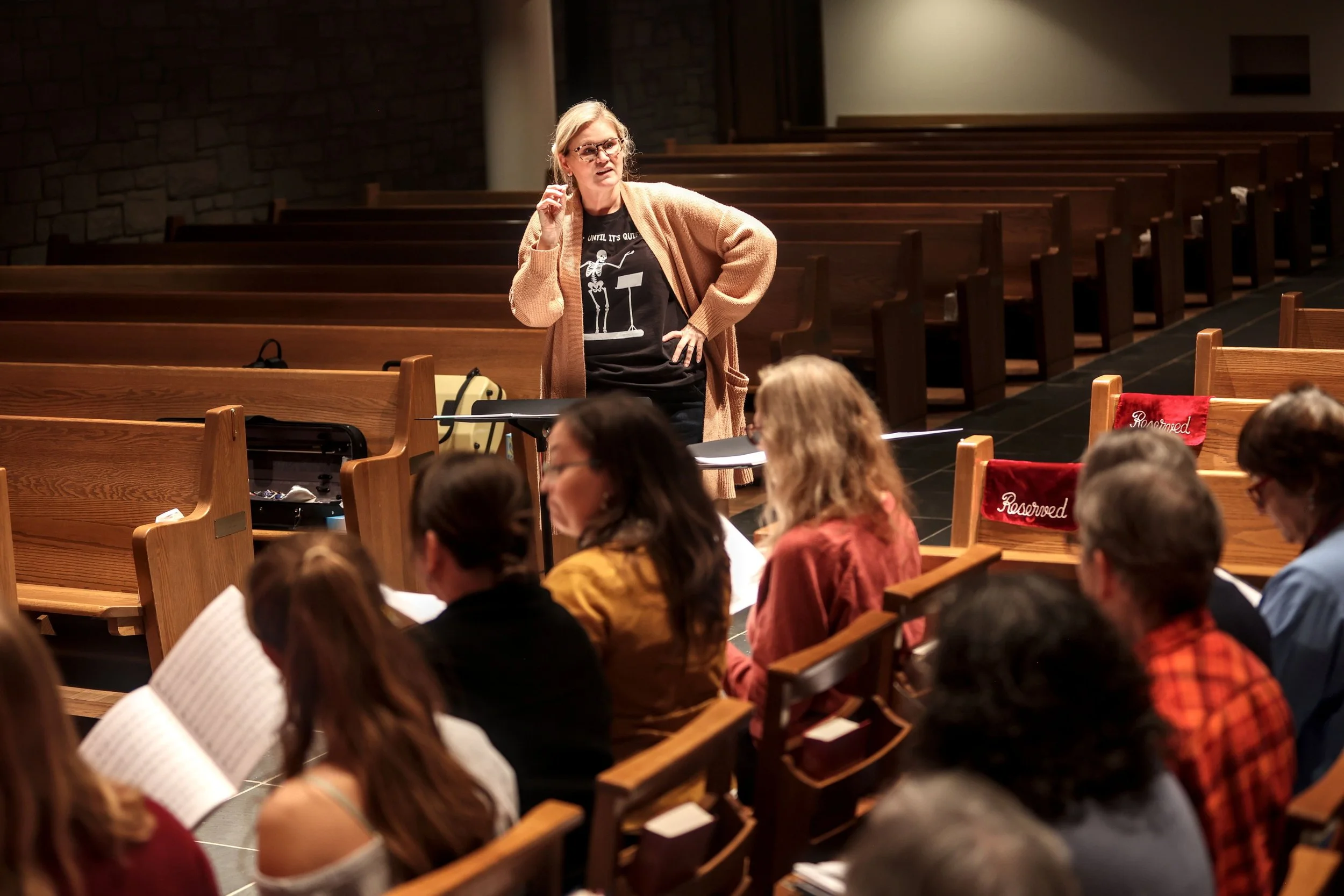 Scenes from choir practice! The St. Stephen's Parish Choir will offer Alfred Fedak's For Us the Living with chamber orchestra for the Feast of All Saints this Sunday at the 10:15 a.m. Holy Eucharist service.