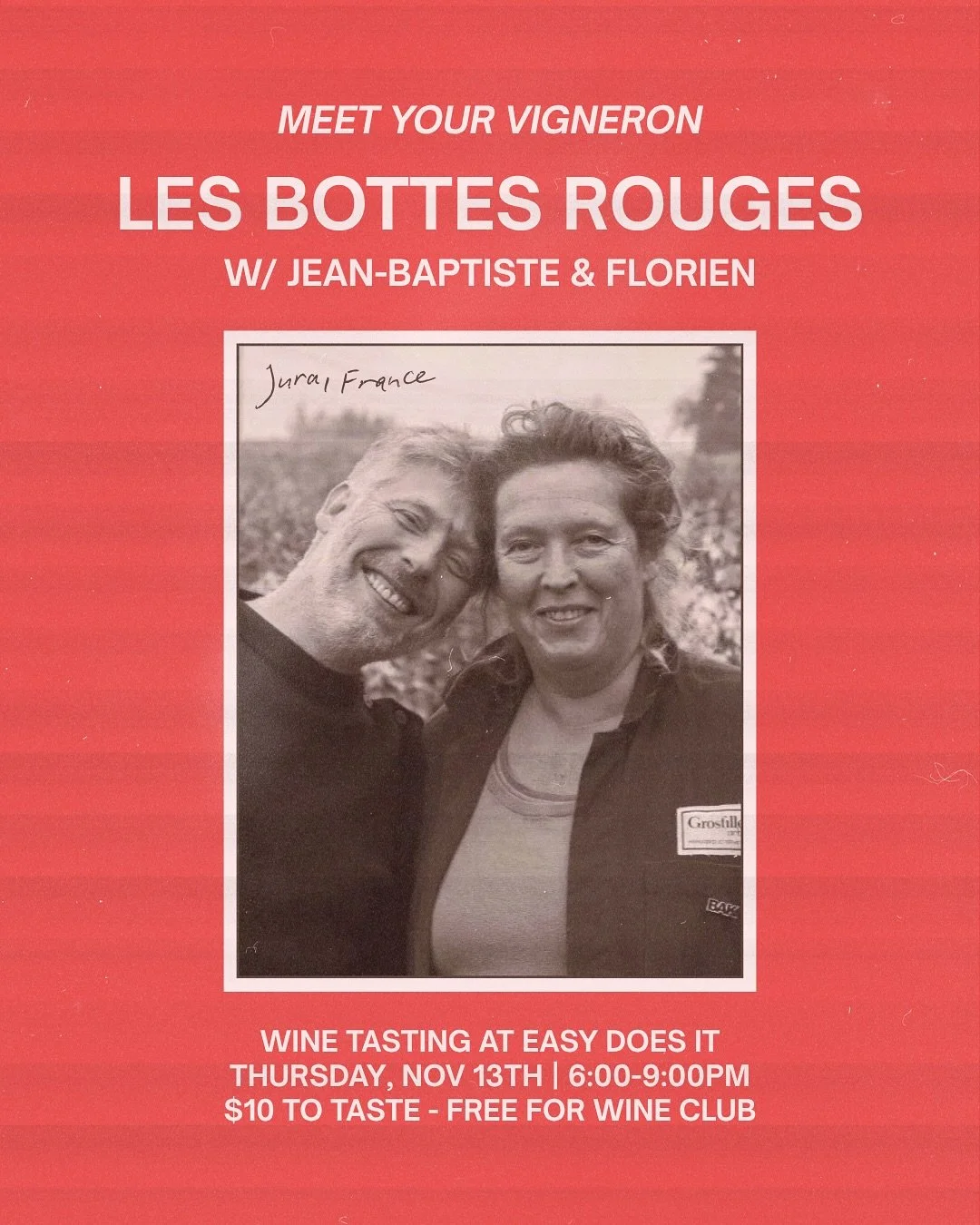 TOMORROW: Joining us this Thursday, all the way from Arbois, Jura, France⁠, we welcome Florien and Jean-Baptiste of Les Bottes Rouges!⁠
⁠
⁠
Photos featured are from a visit to the domaine in early 2025...⁠
⁠
&ldquo;You should have told us, we&rsquo;d