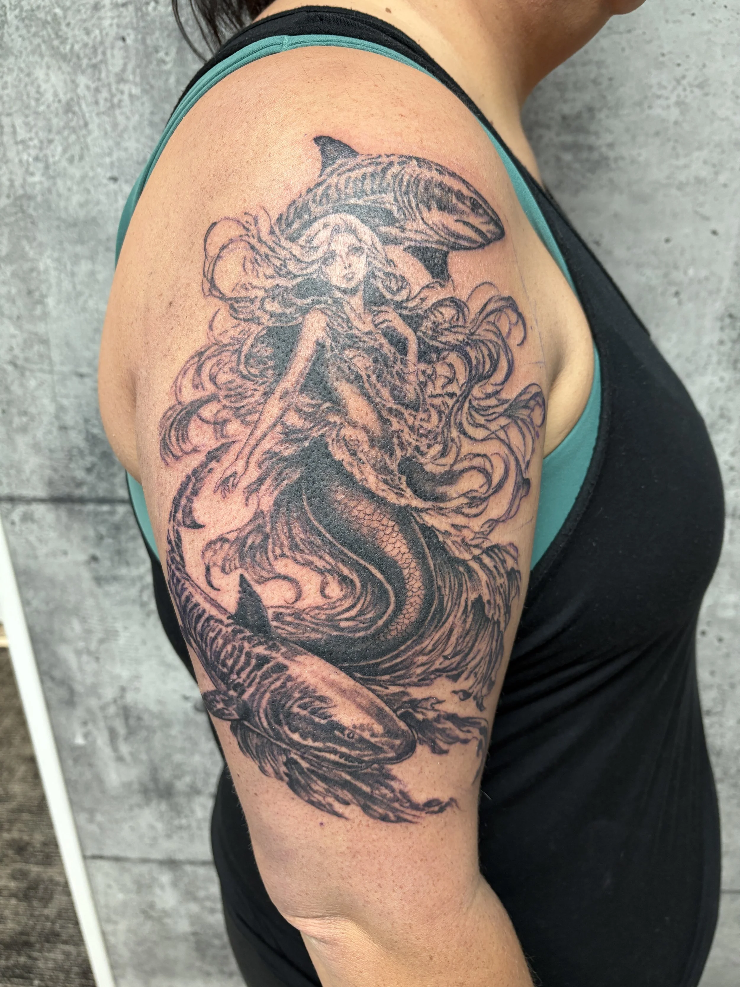 siren tattoo mermaid tattoo Englewood ohio