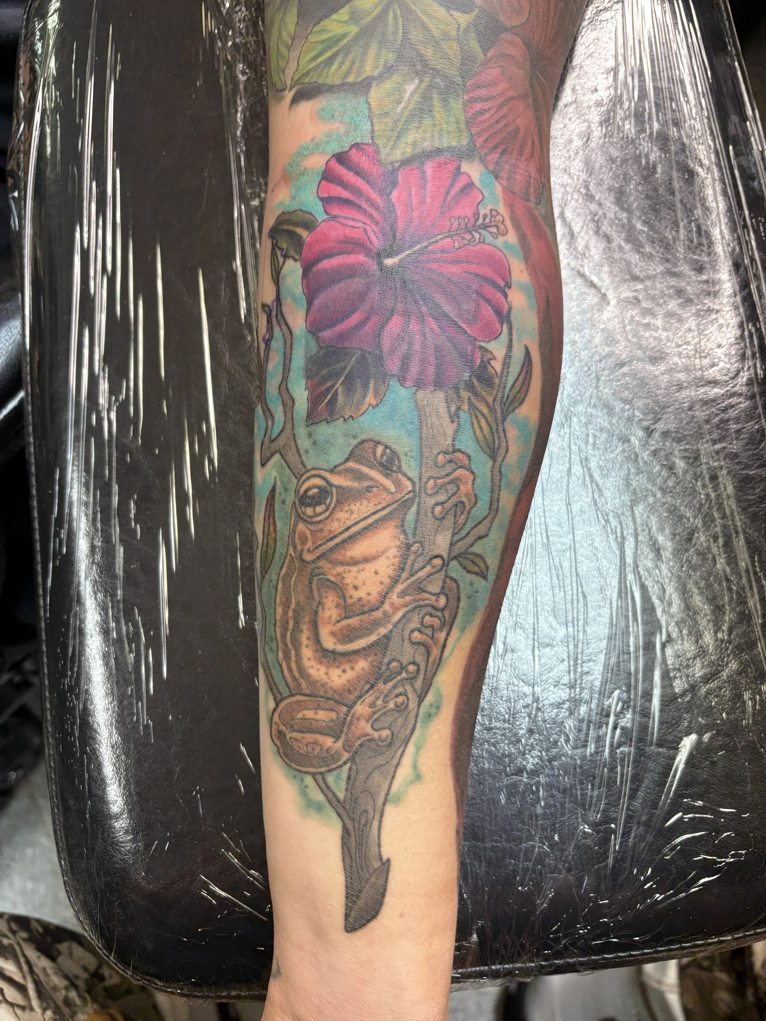 frog tattoo coverup tattoo color tattoo Englewood ohio