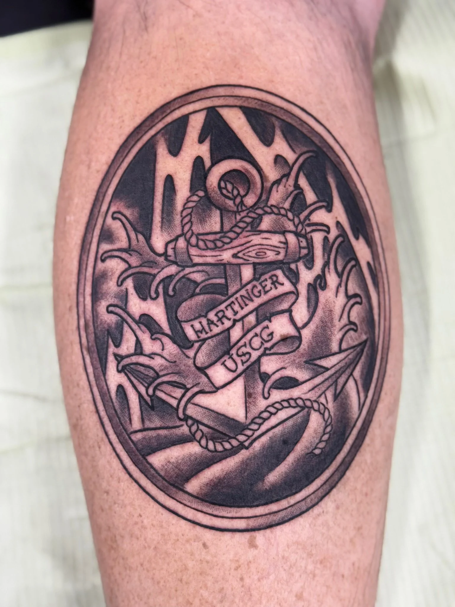 anchor tattoo black and grey tattoo Englewood ohio tayrextattoos