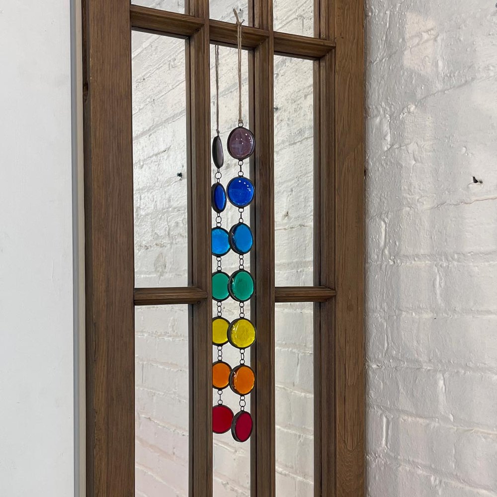 Stained Glass Chakra Suncatcher — Painted Light Stained Glass