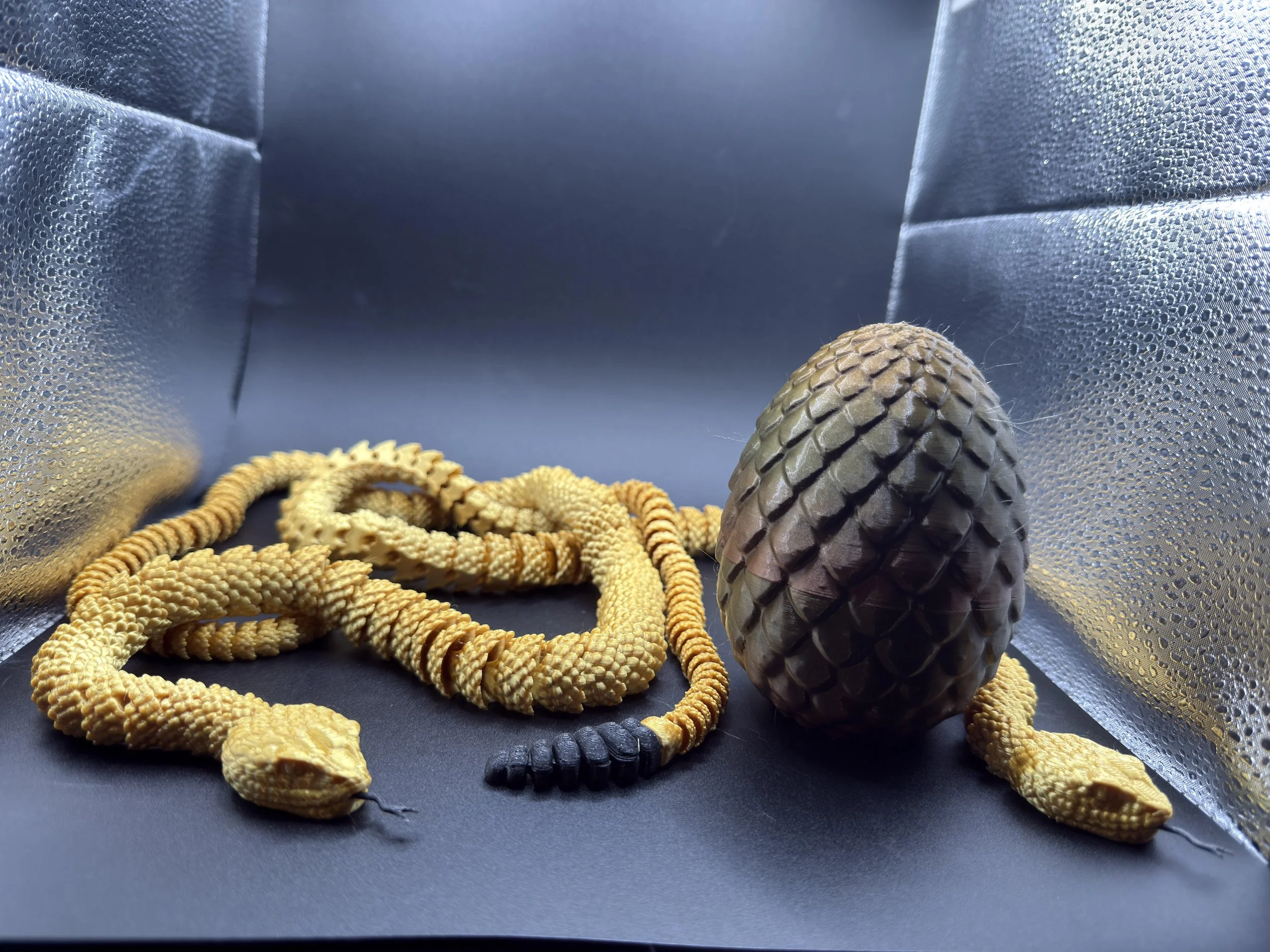 #25 rattlesnake, #26 gold egg small