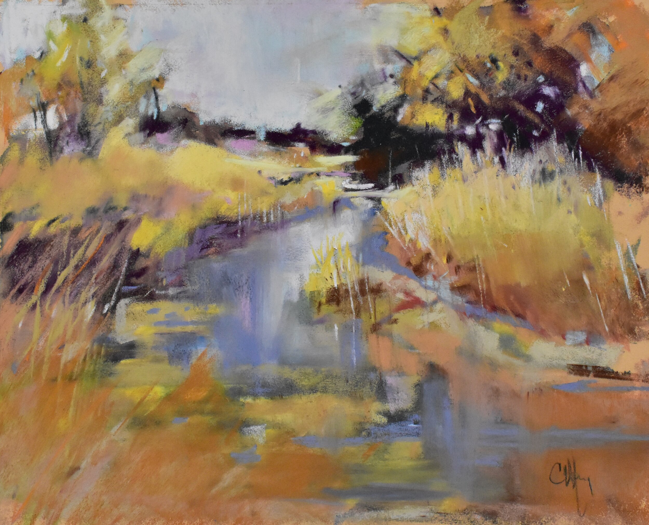 Fall, Pastel,  7" by 10"