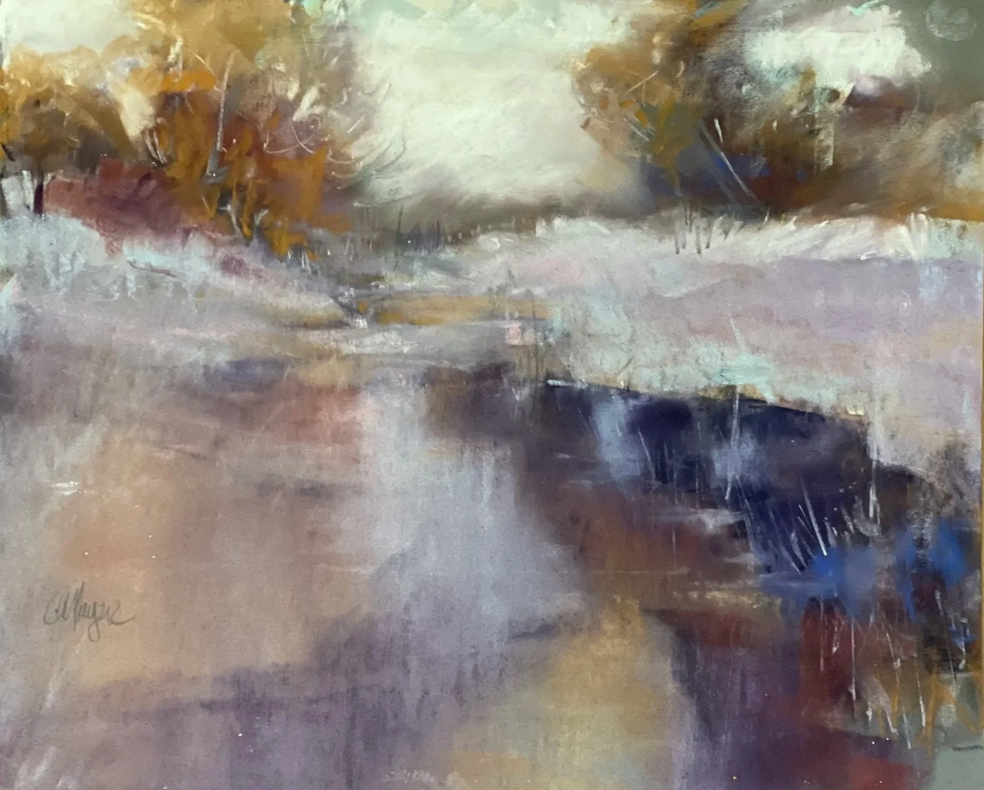 Winter, Pastel, 7.5" by 11"