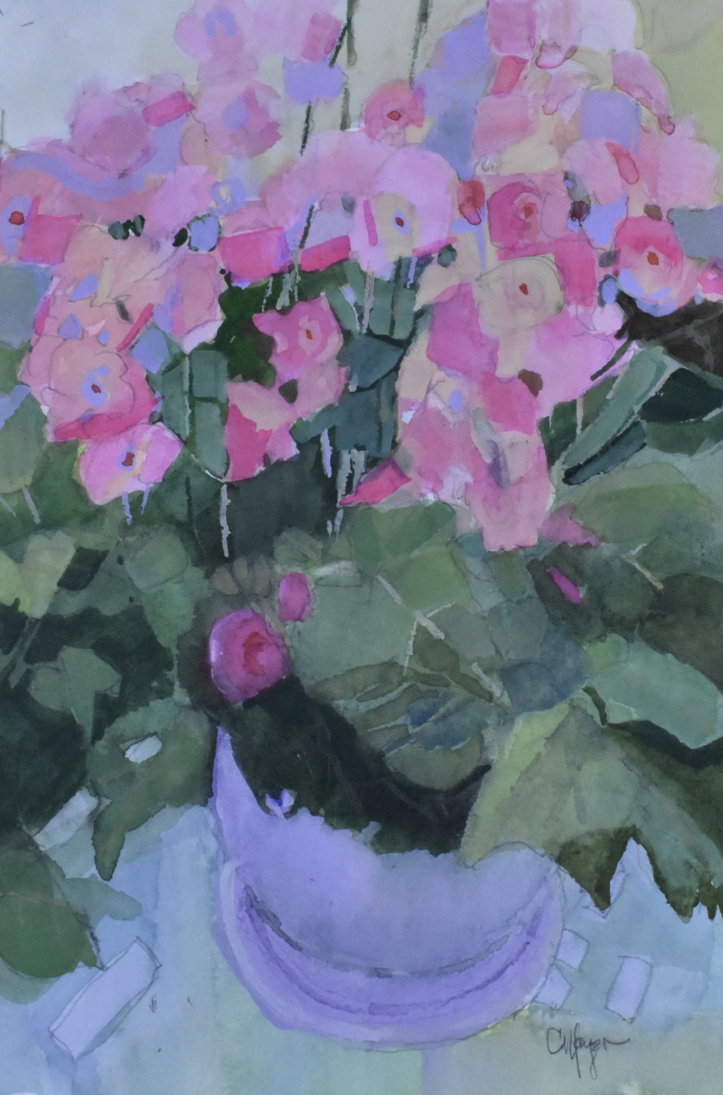 Begonia, Watercolor, Private Collection