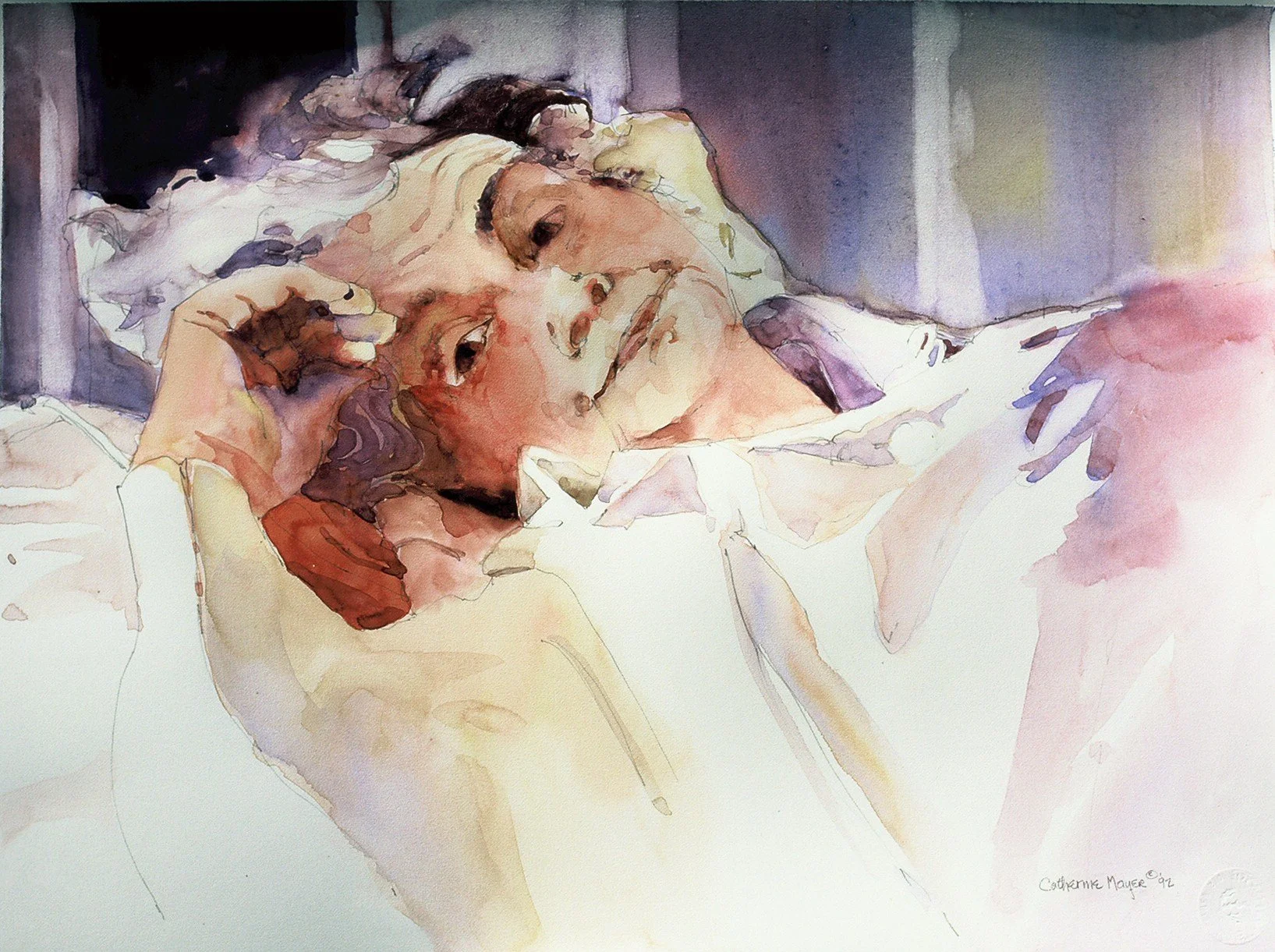 GrannyA, Watercolor, 10.5" by 14.5"