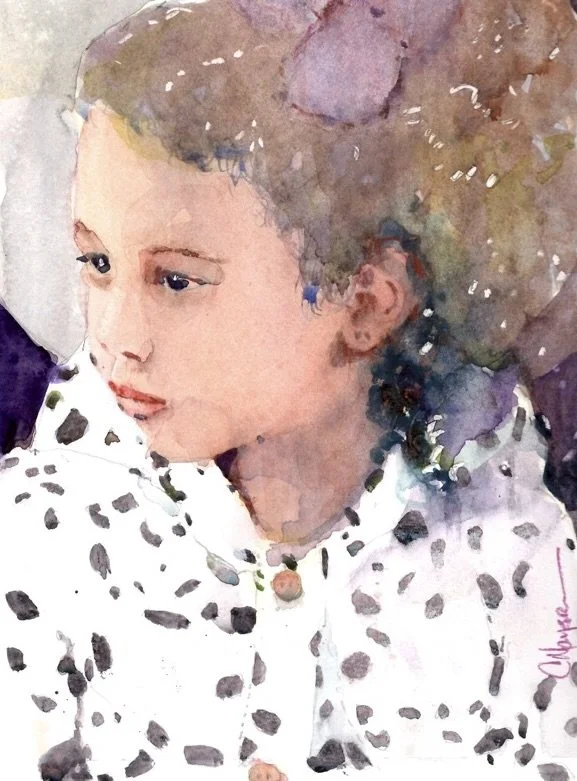 Wonder Moon, Watercolor, 11.5" by 8"