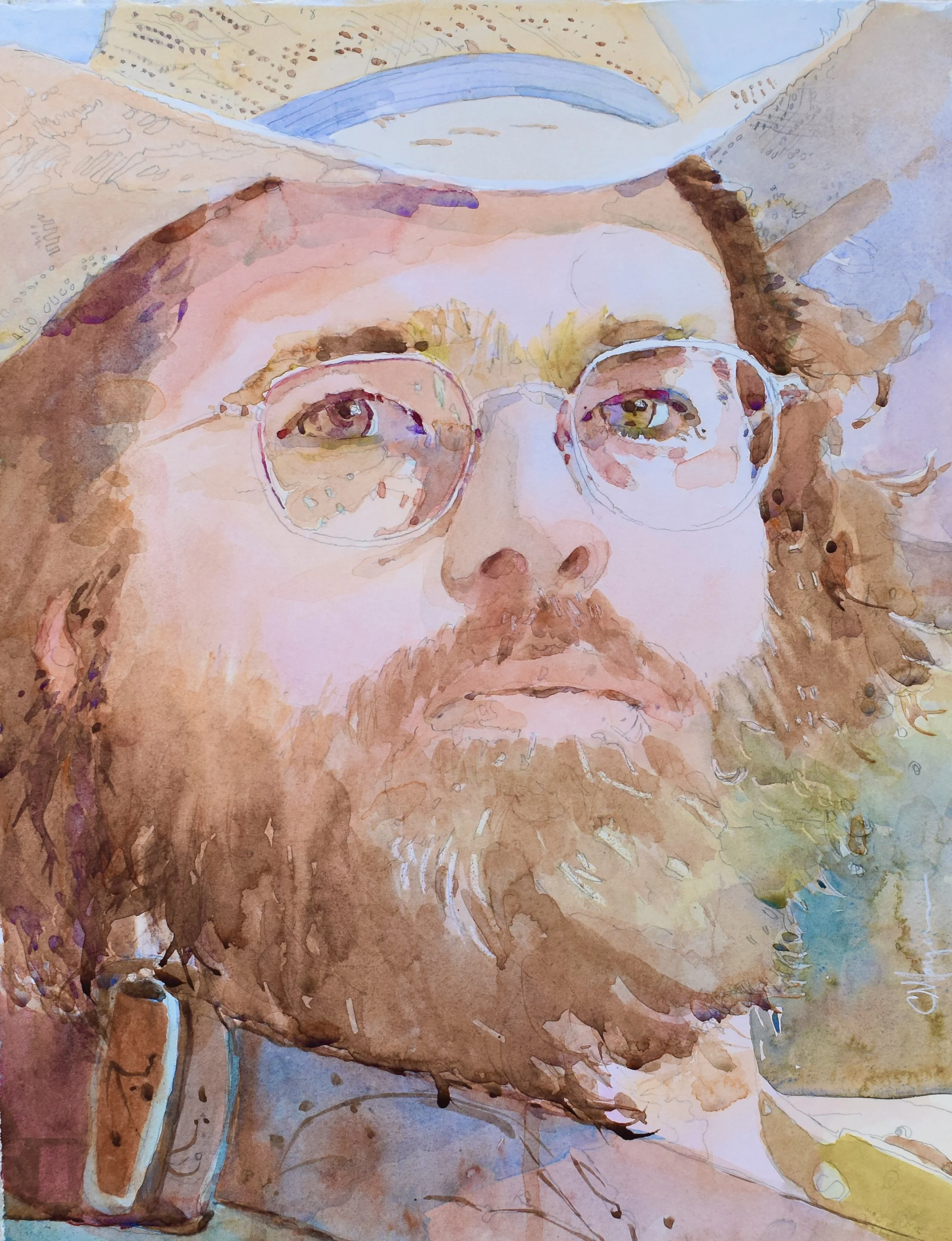 Cowboy, Watercolor, 20" by 15"