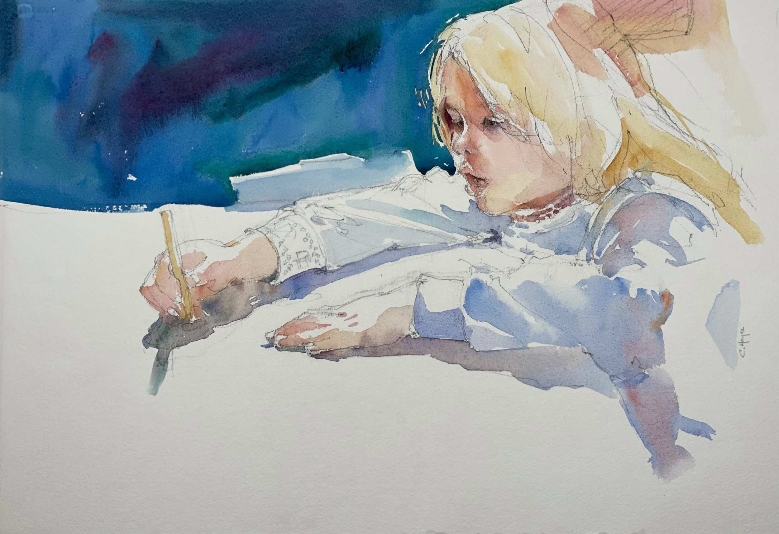 Drawing, Watercolor, 15: by 22"