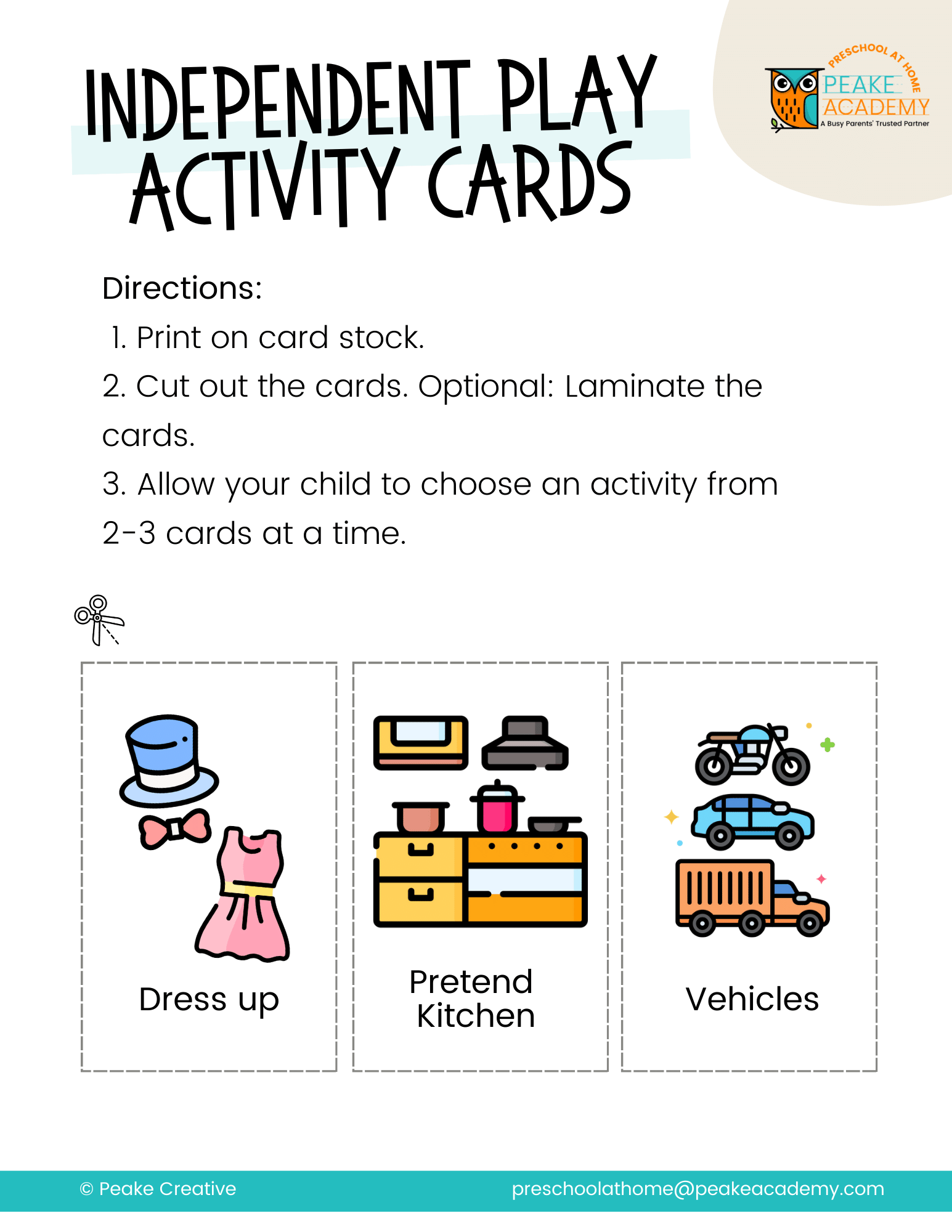 Independent Play Activity Cards_Peake Academy.png