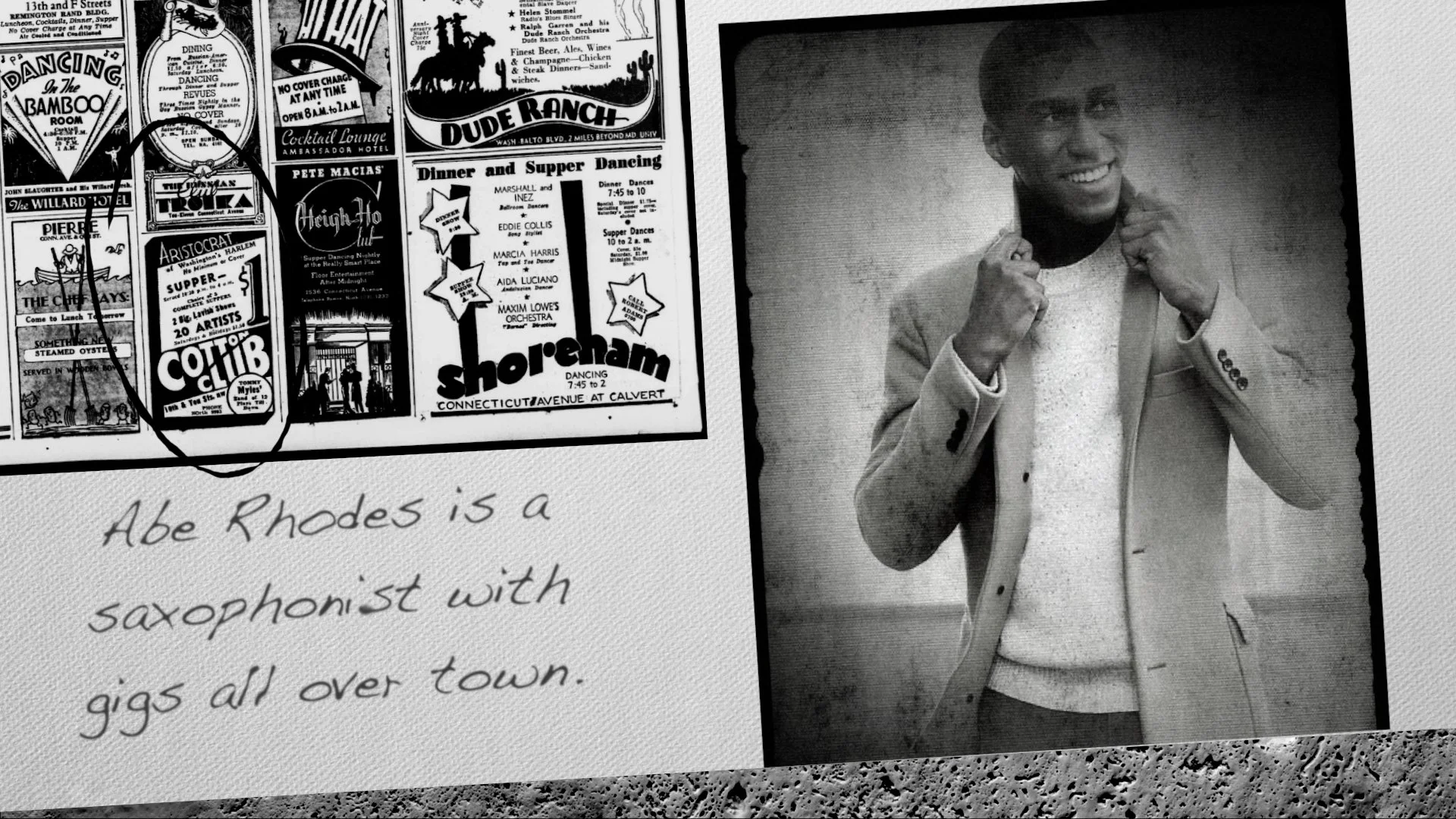 Abe Rhodes is a saxophonist with gigs all over town.