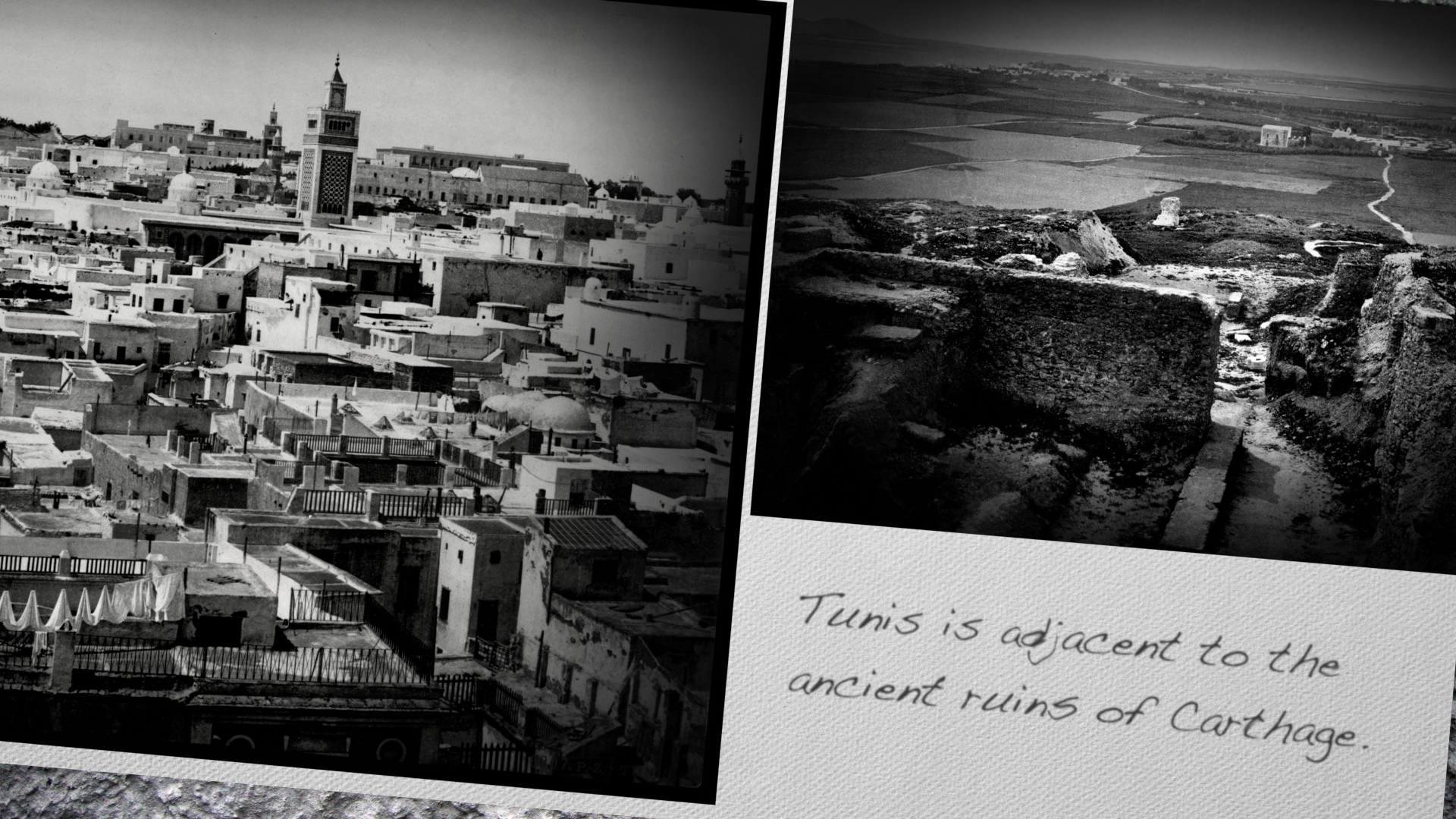 Tunis is adjacent to the ancient ruins of Carthage.