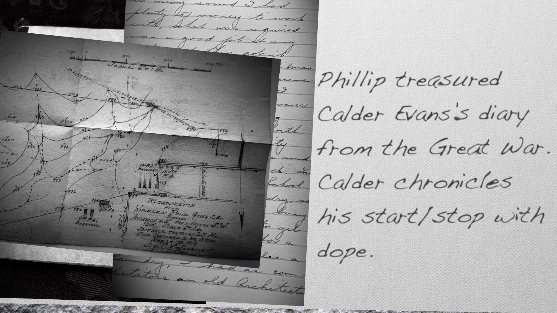 Phillip treasured Calder Evans's diary from the Great War. Calder chronicles his start/stop with dope.