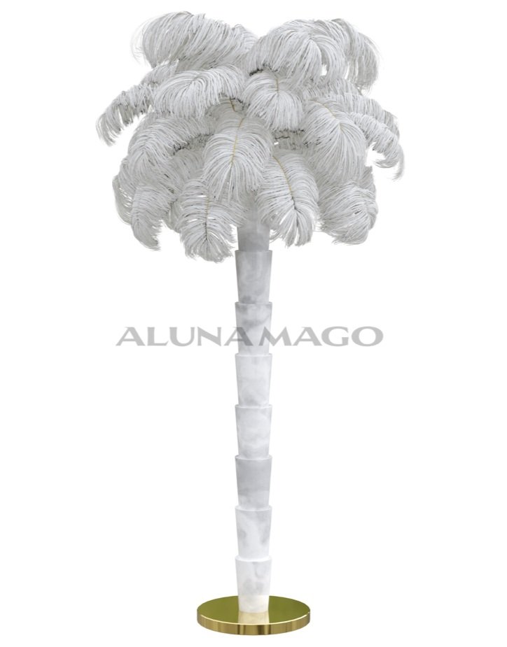Aluna Mago Alabaster Mallorca Palm Floor Lamp