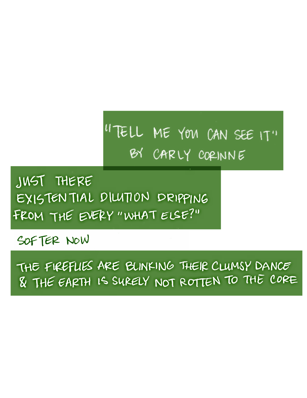 Tell Me You Can See It by Carly Corinne