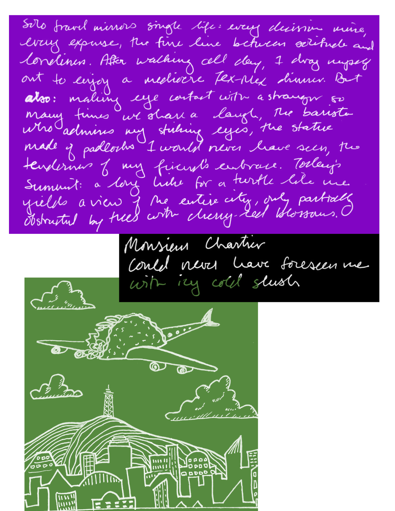 Haibun by Rachel Ozanne; Art by Carol Anne Bosco
