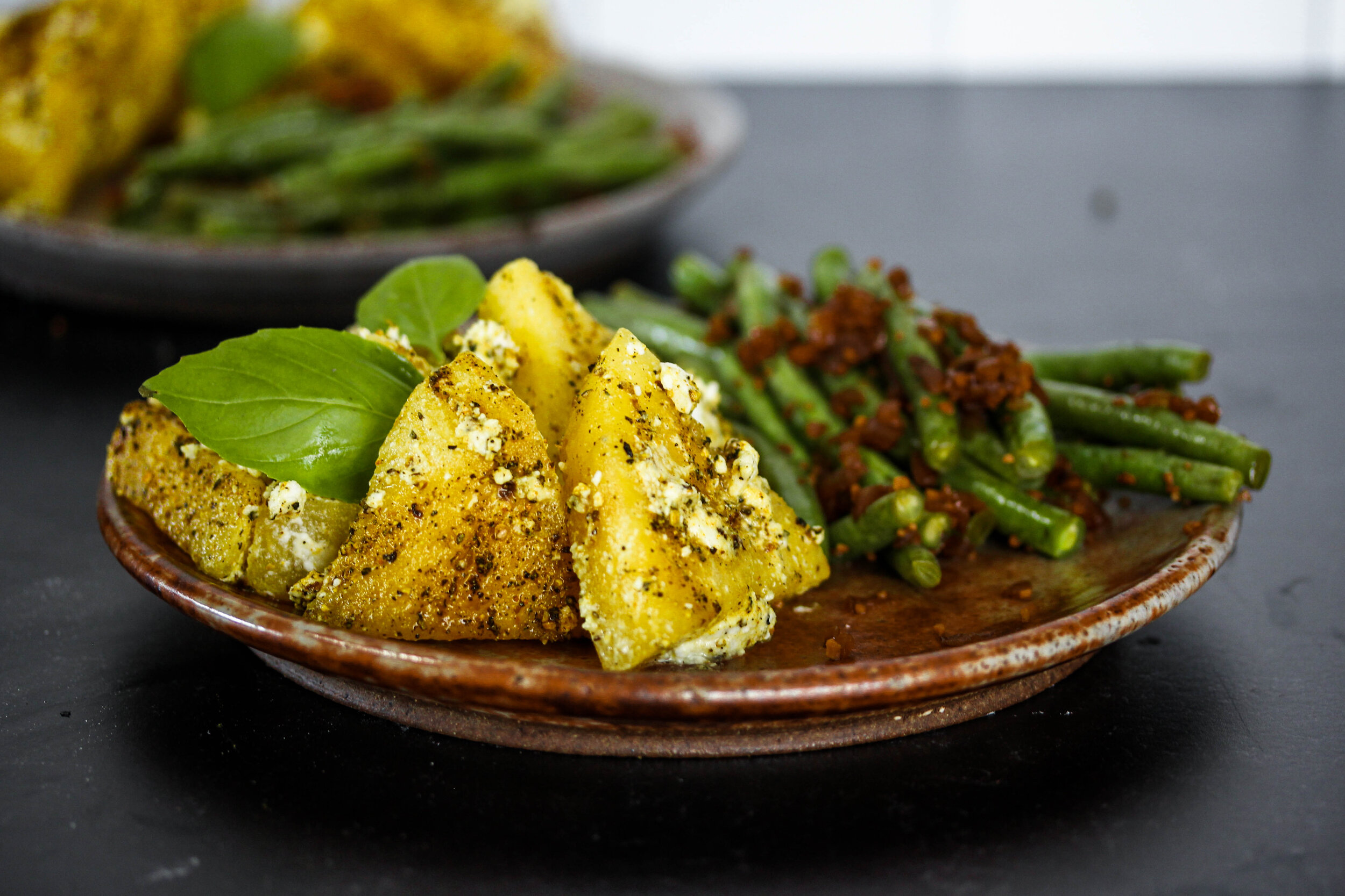 2020-08 watermelon salad and green beans 02.jpg