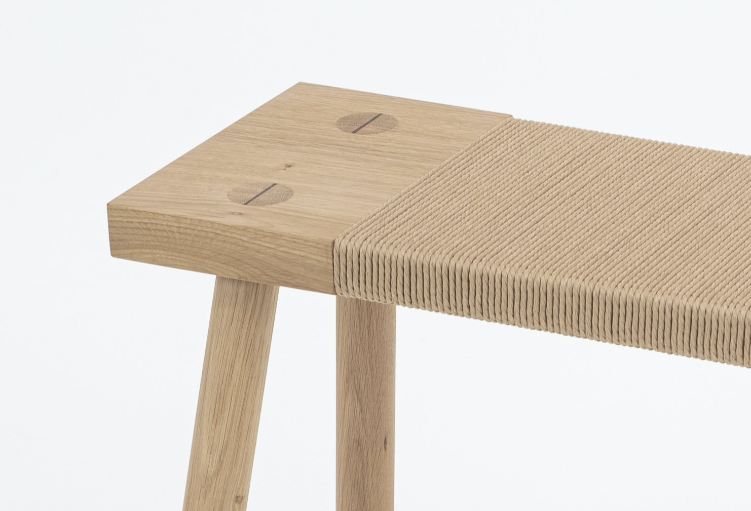 Oak and Danish Cord Bench 5.jpeg