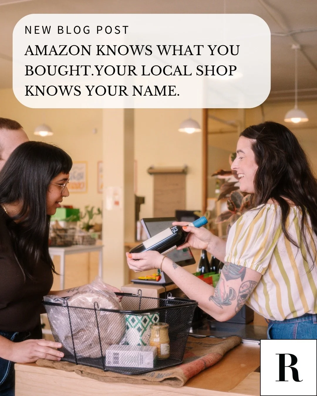 Stop trying to compete with Amazon. 👀

Seriously.

Your small business probably can't offer same-day delivery, carry thousands of products or compete with the marketing budgets of the big-box stores.

But guess what?

Amazon can't compete with every