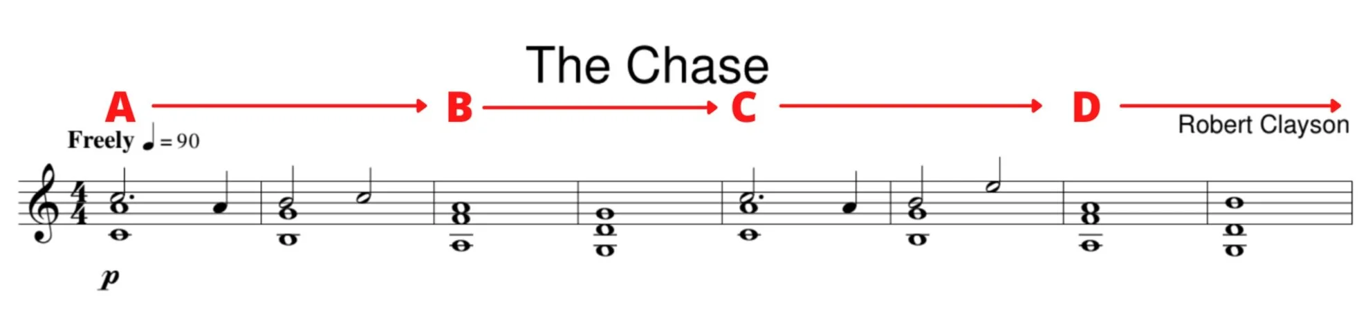 Piece: The Chase by Robert Clayson for Solo Marimba
