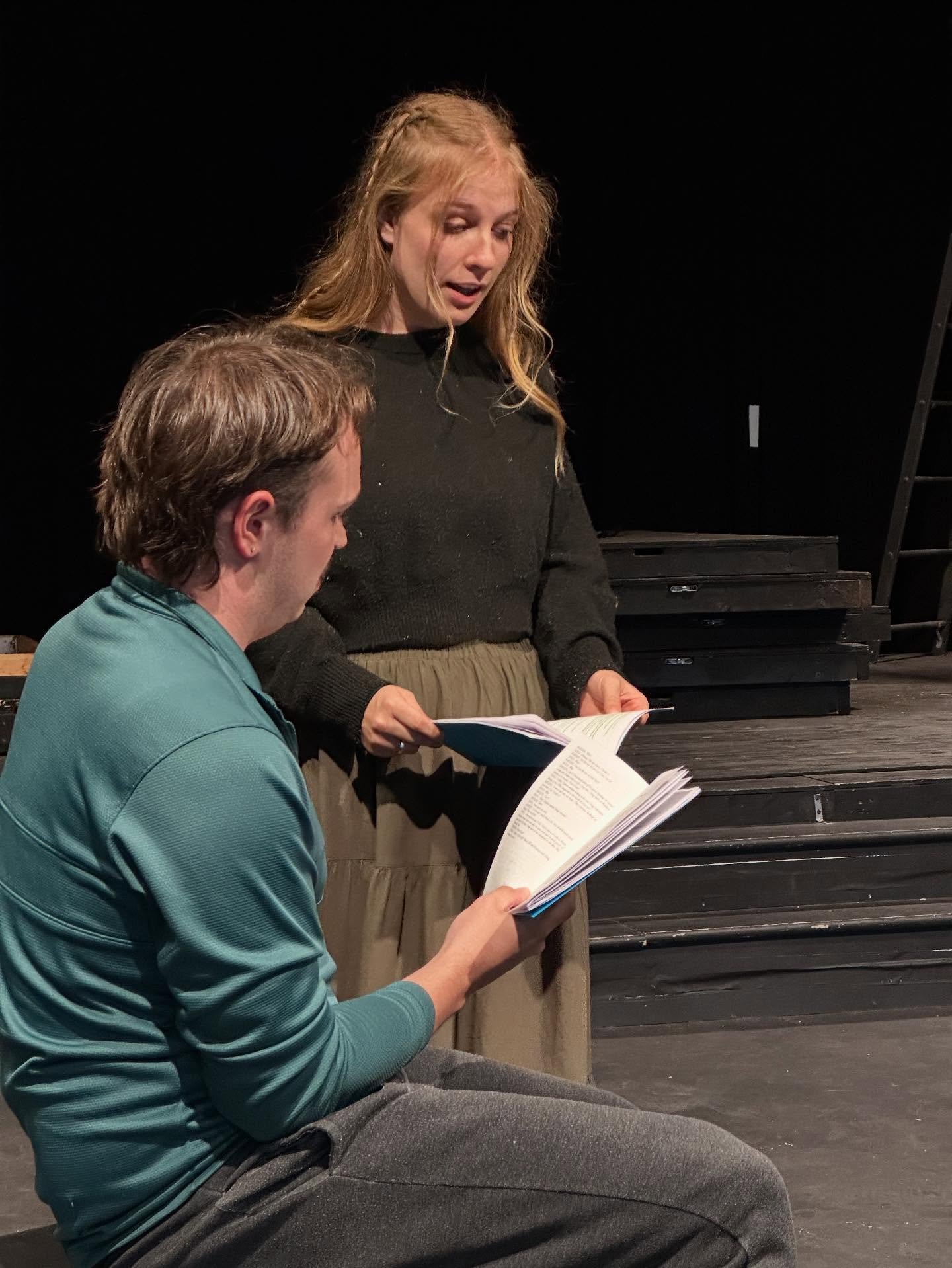 Rehearsals are underway for Gruesome Playground Injuries (and tickets on sale!) ... feat. @lyd.sophia and @_coltoncarroll_