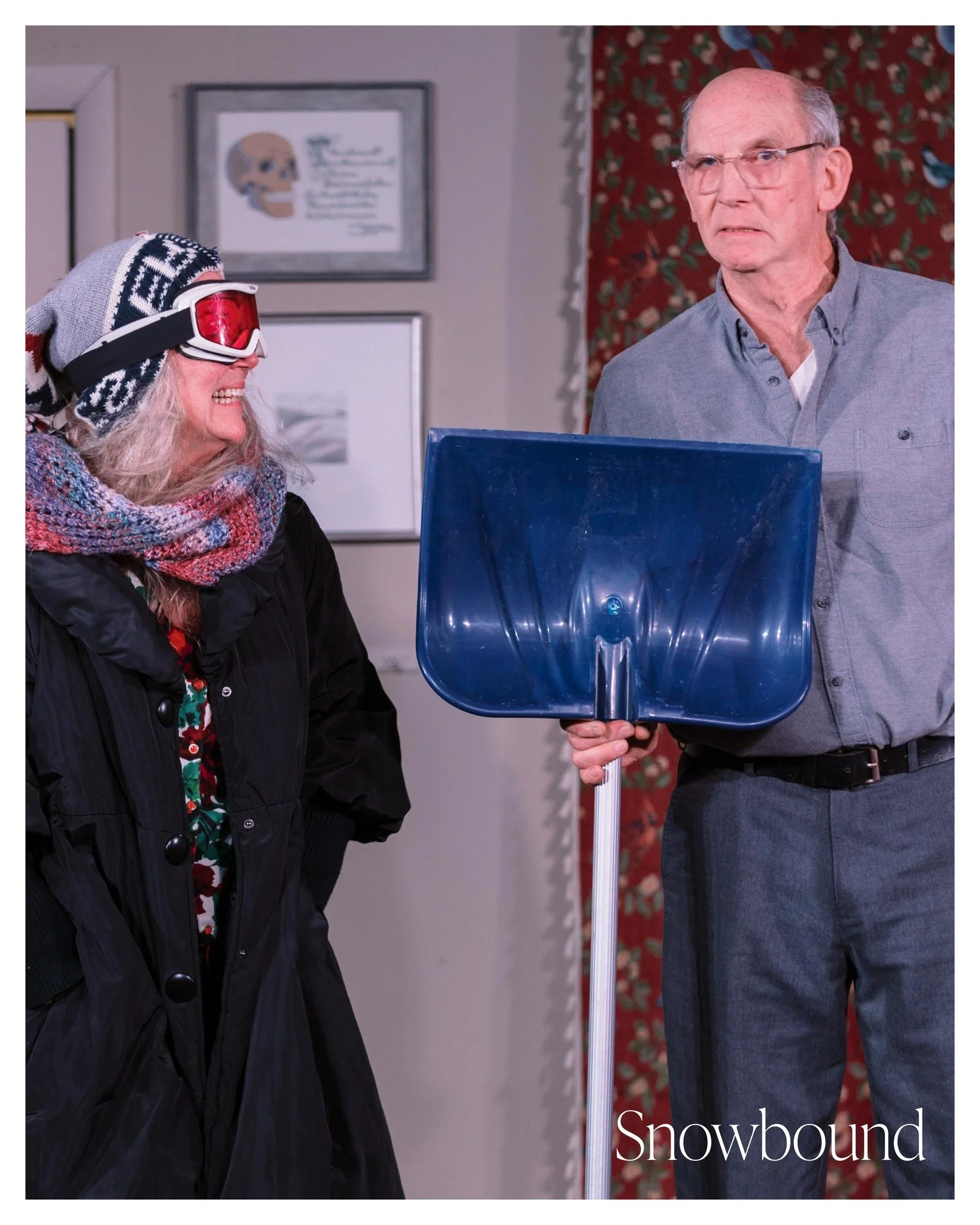 It's opening night of the U.S. premiere of SNOWBOUND by Peter Quilter with Blaire Baron as Judith and Richard Waddingham as Patrick. Come see us this weekend at 7:30 p.m. // More shows Dec 18-21 and 26-27 in @visitstaunton @stauntondowntown 

Directo