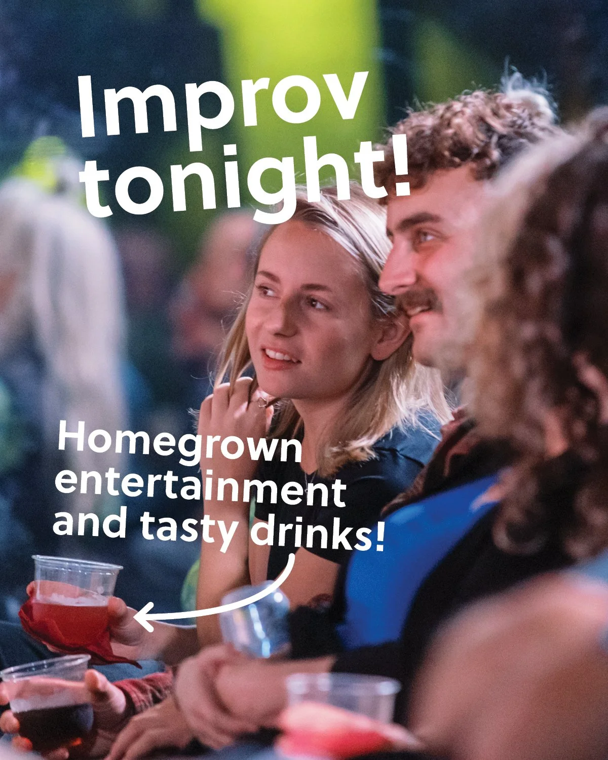 Improv is ON tonight! Get out of the house and join us for a tasty drink and share some laughs with your neighbors. Parking lots are looking good -- street parking is still a little dodgy. Bar opens at 6:30; show starts at 7:30!