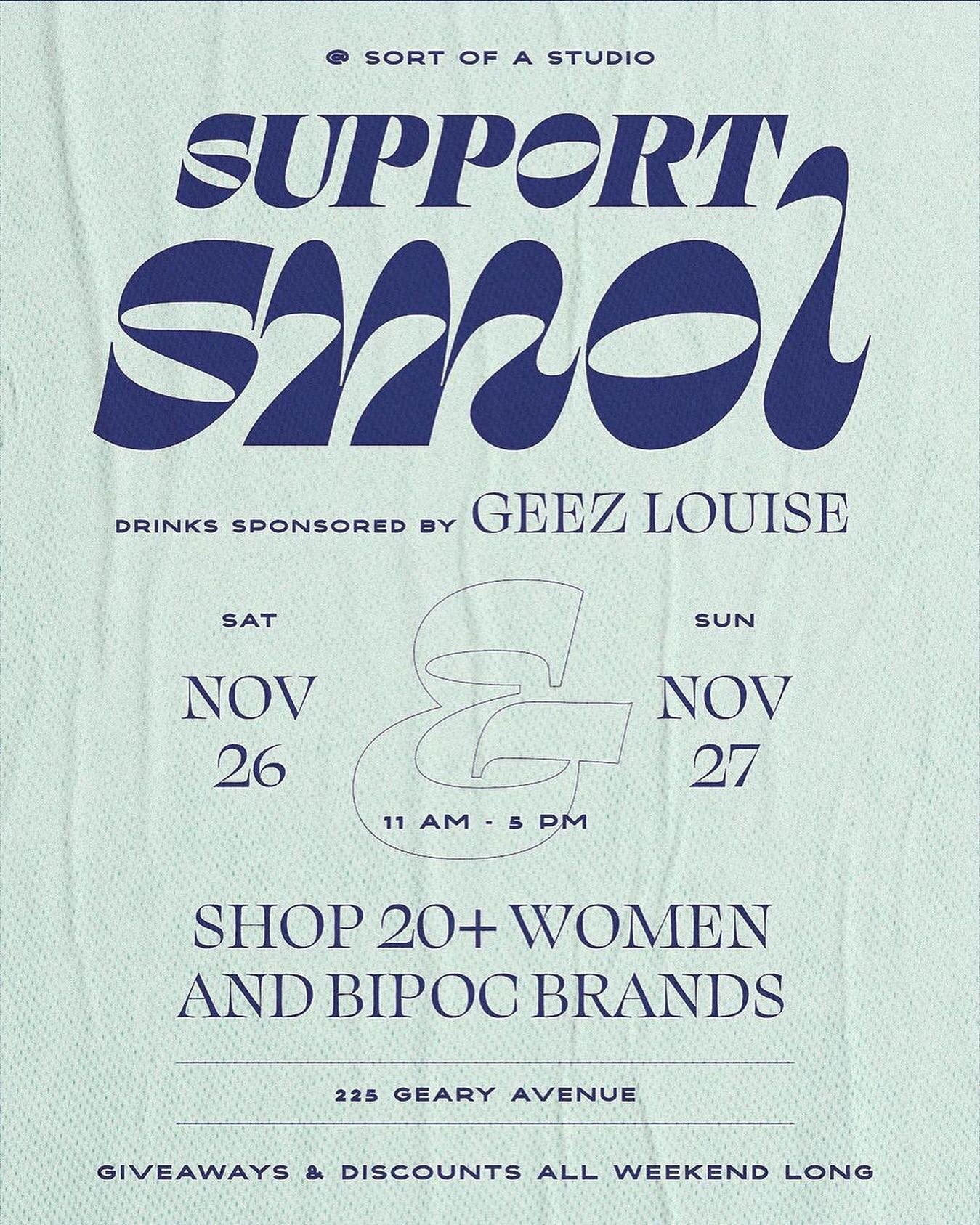You&rsquo;re all invited! 💌 This Black Friday/Cyber Monday weekend, the @raaniandross team is encouraging folks in Toronto to shop women and BIPOC businesses through their weekend long small business pop-up, Support Smol. 

They&rsquo;ve thoughtfull