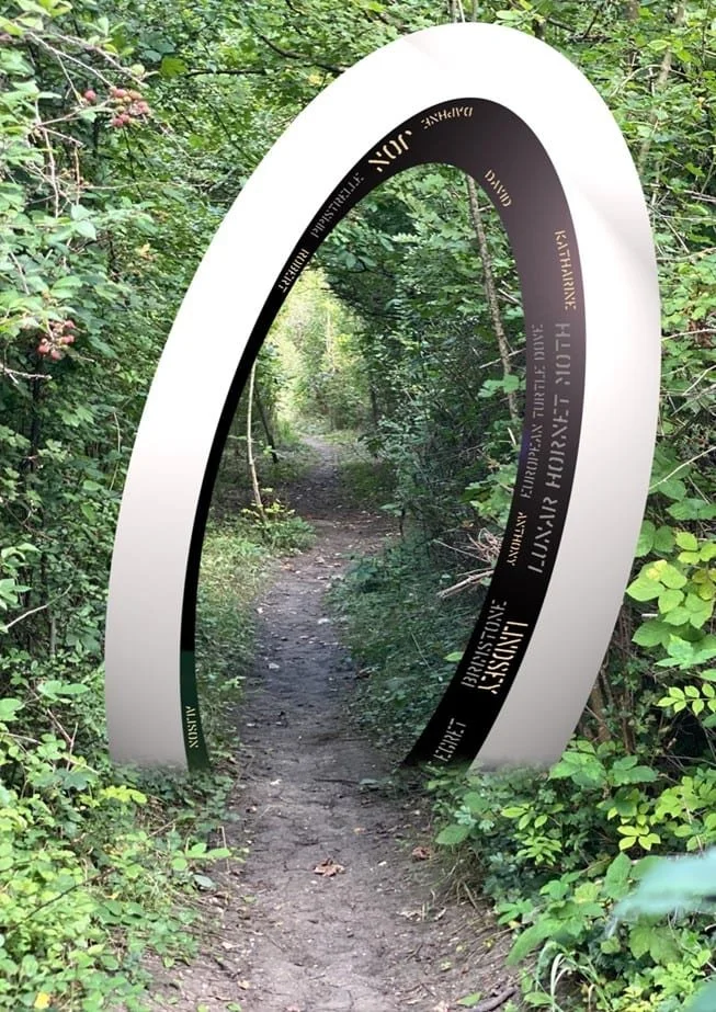 Entrance artwork to welcome Croft Close Set-aside visitors