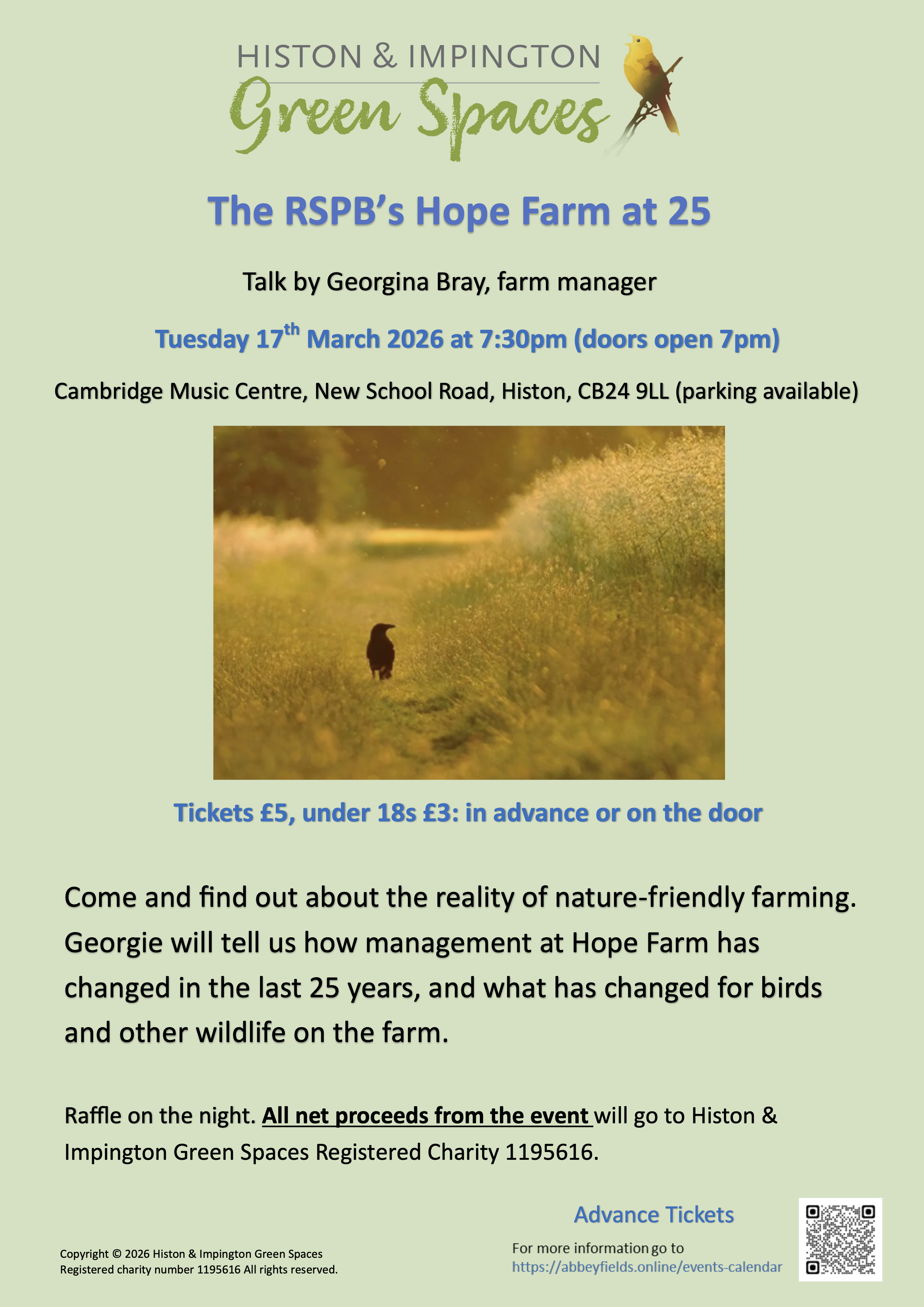 The RSPB’s Hope Farm at 25 talk by Farm Manager Georgina Bray