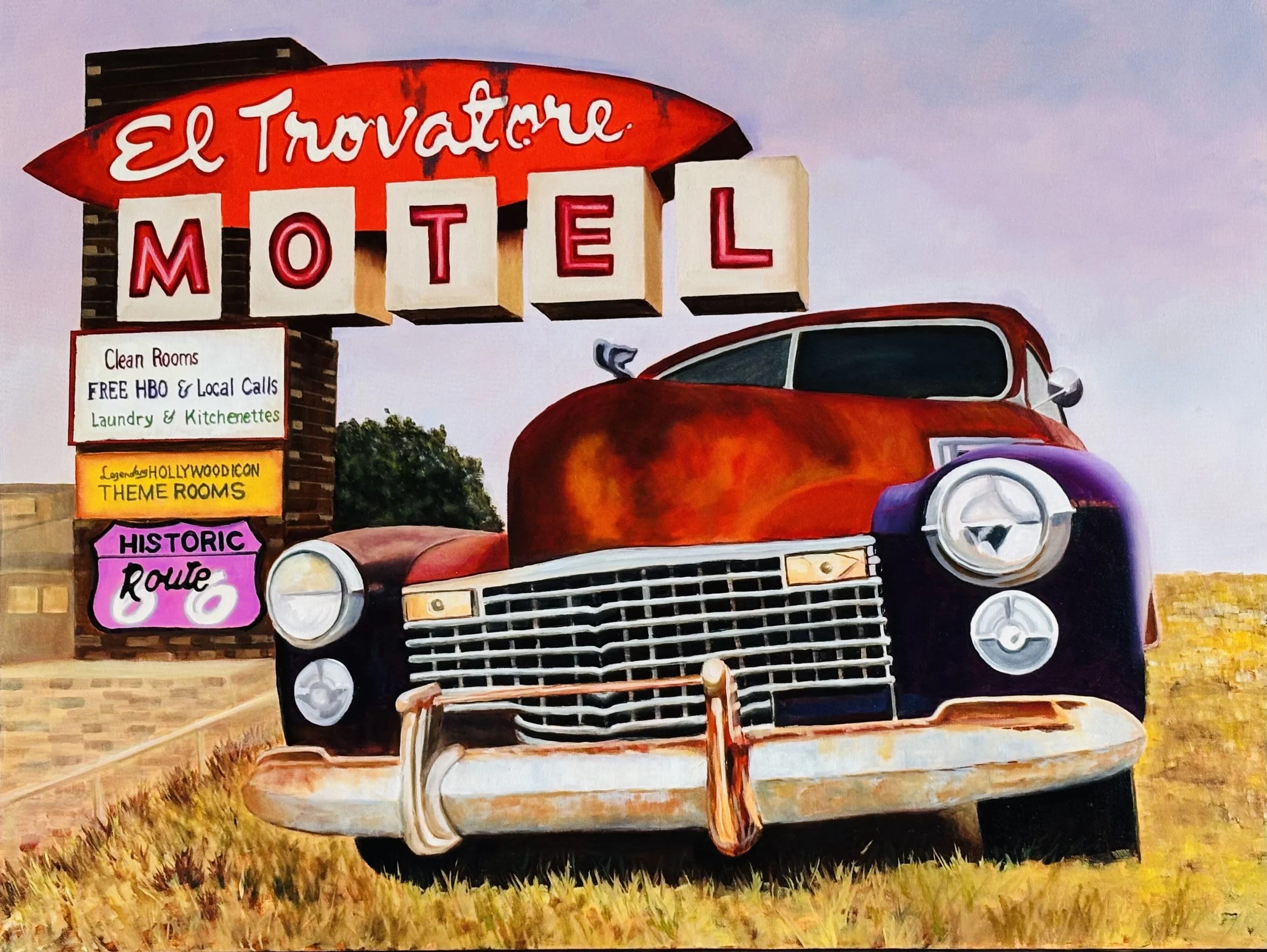 Where else can you get a room for $79?  Kingman Arizona that's where and they have this fabulous 49' Cadillac as well.