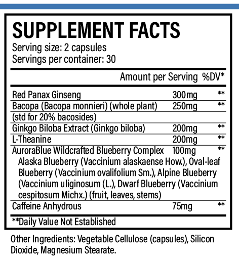 Focus Plus: Supplement Facts + Cognitive Enhancement + Brain Support Formula