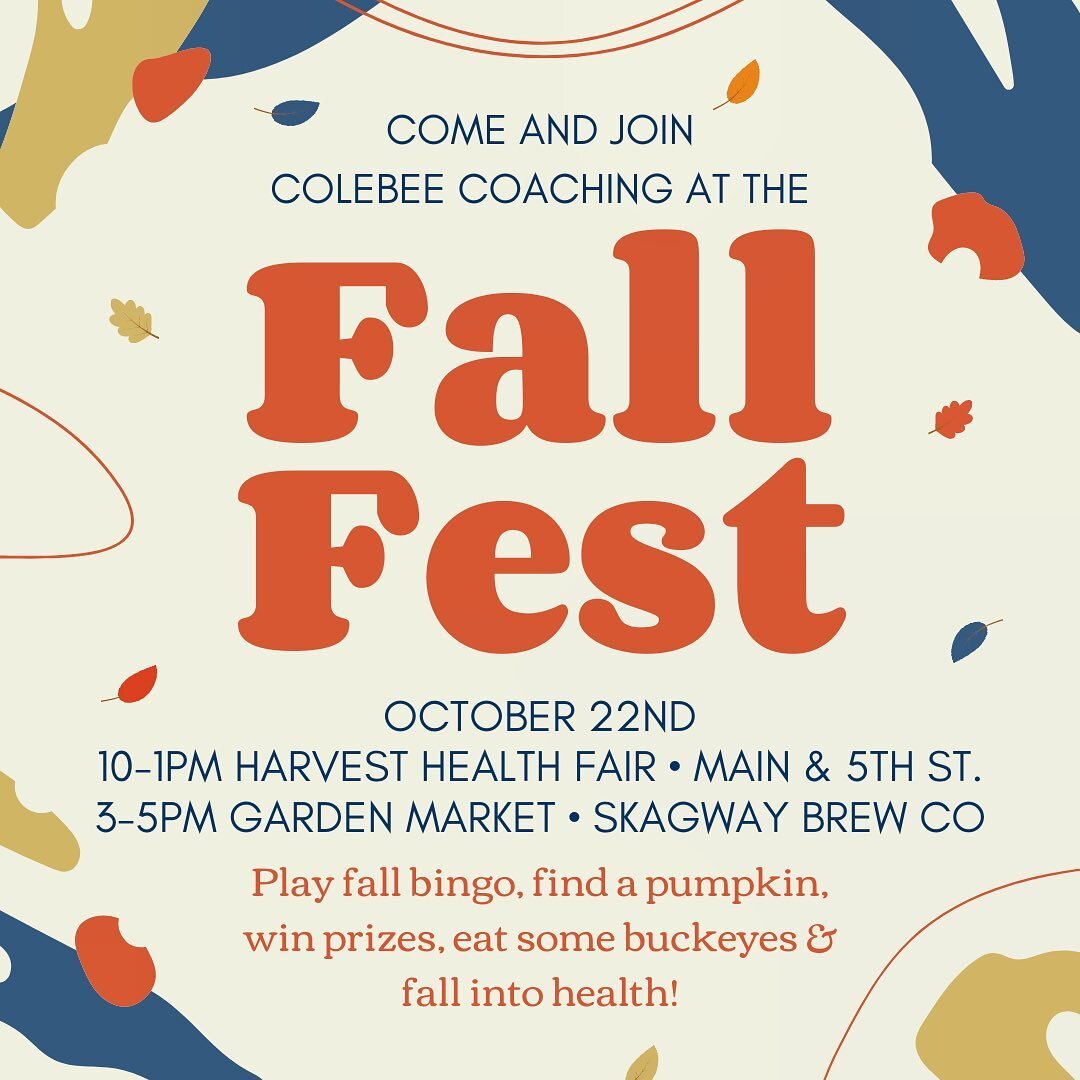 SKAGWAY!

Join me and others at the Harvest Health Fair 10-1pm and Garden City Market 3-5pm!

HARVEST HEALTH FAIR:
Main and 5th 10-1pm

🎃Pick up your Fall Bingo card to play for prizes!
🎃Enter to win a Food Matters Recipe book!
🎃Get your free habi