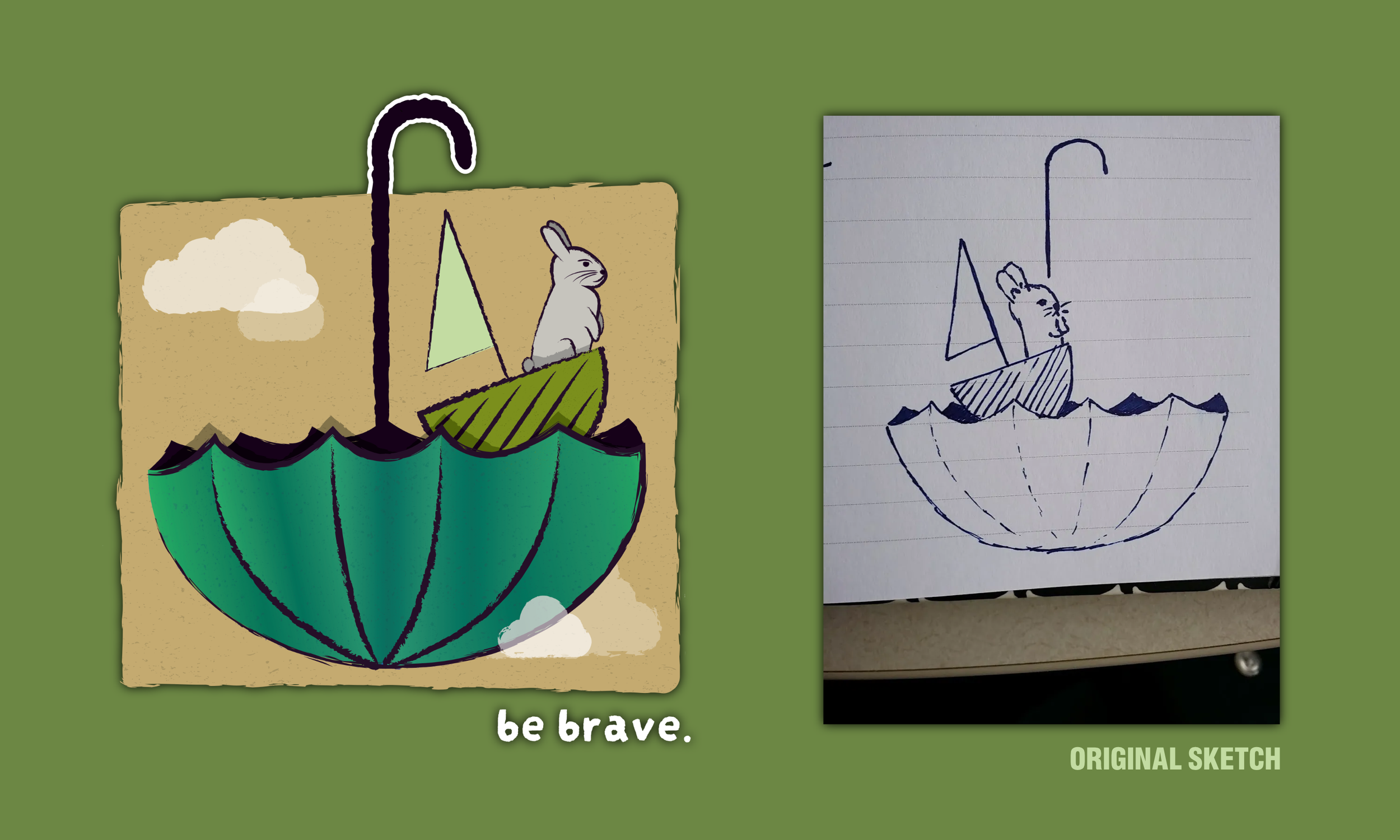 Be Brave Bunny - Illustration