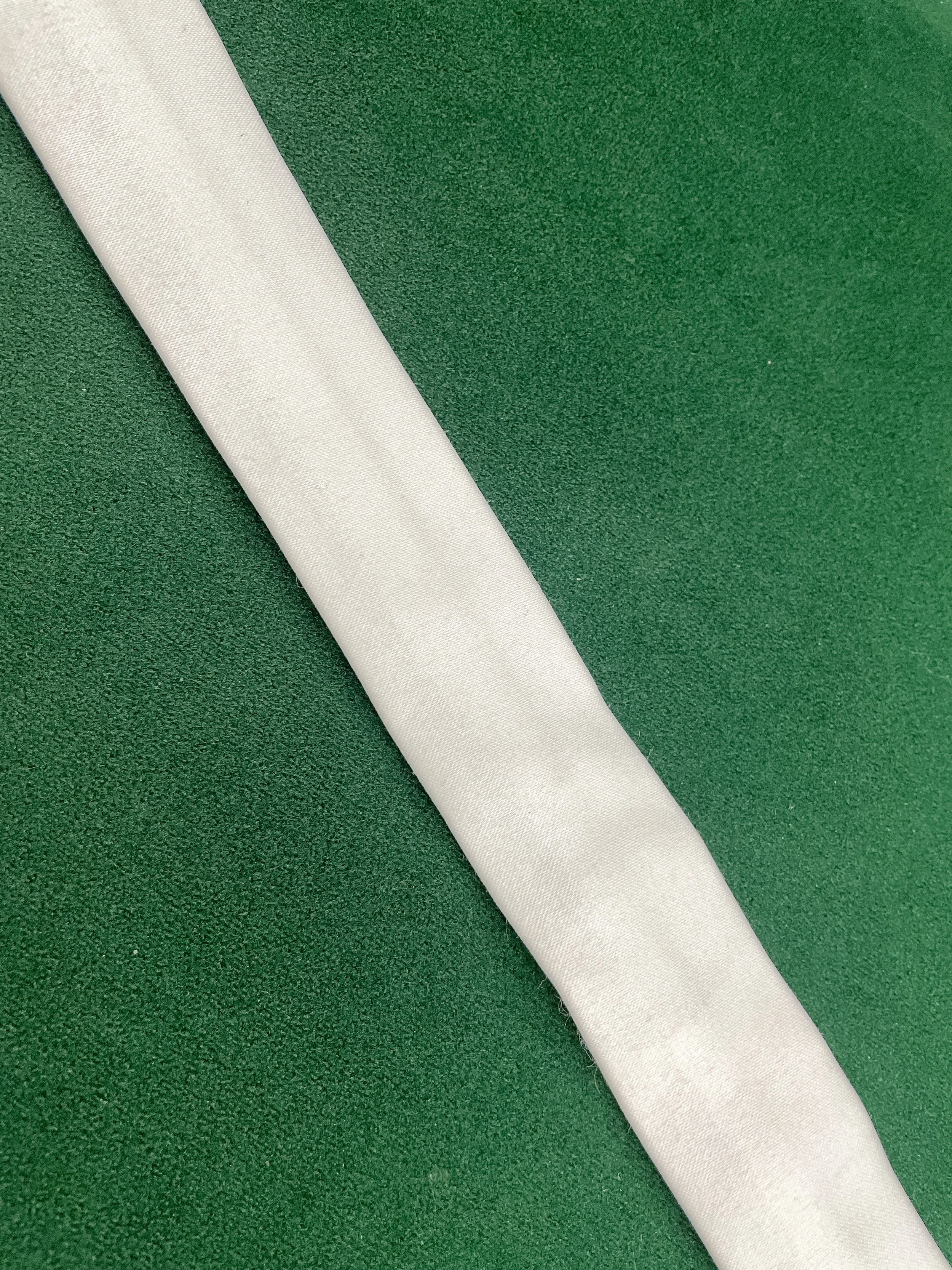 Belt:  1.5” wide white satin belt 32” length sz 12