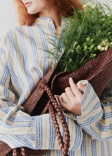 Alma Forager Tote in Woven Raffia